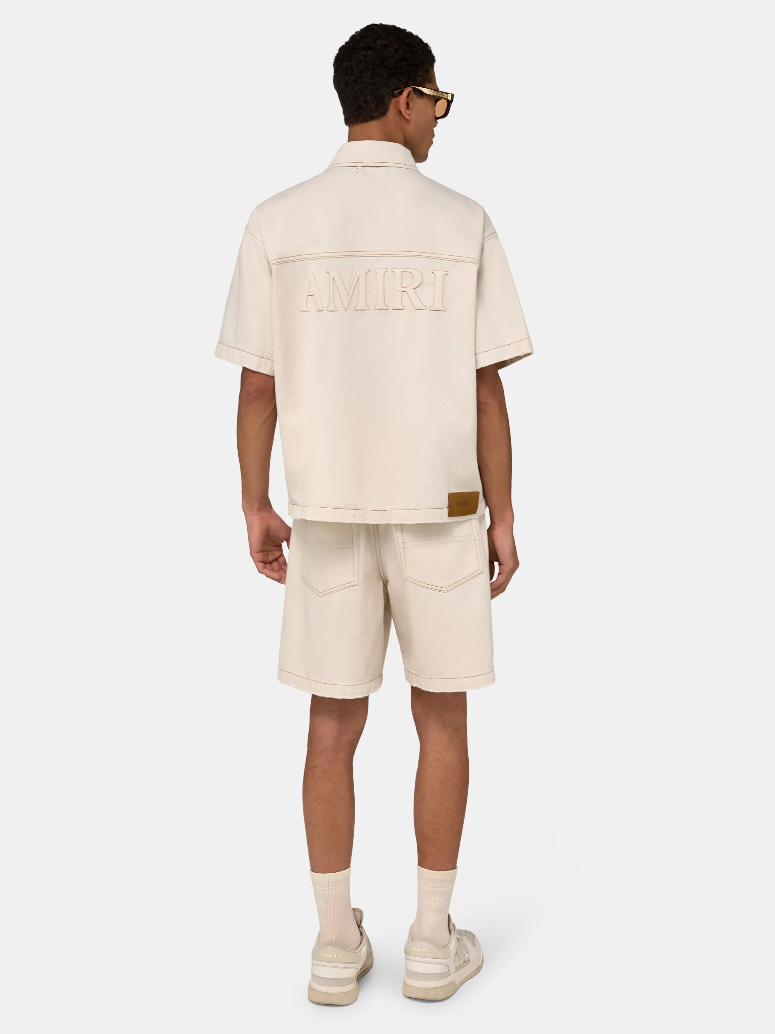 DRAWSTRING DENIM SHORT - Ecru