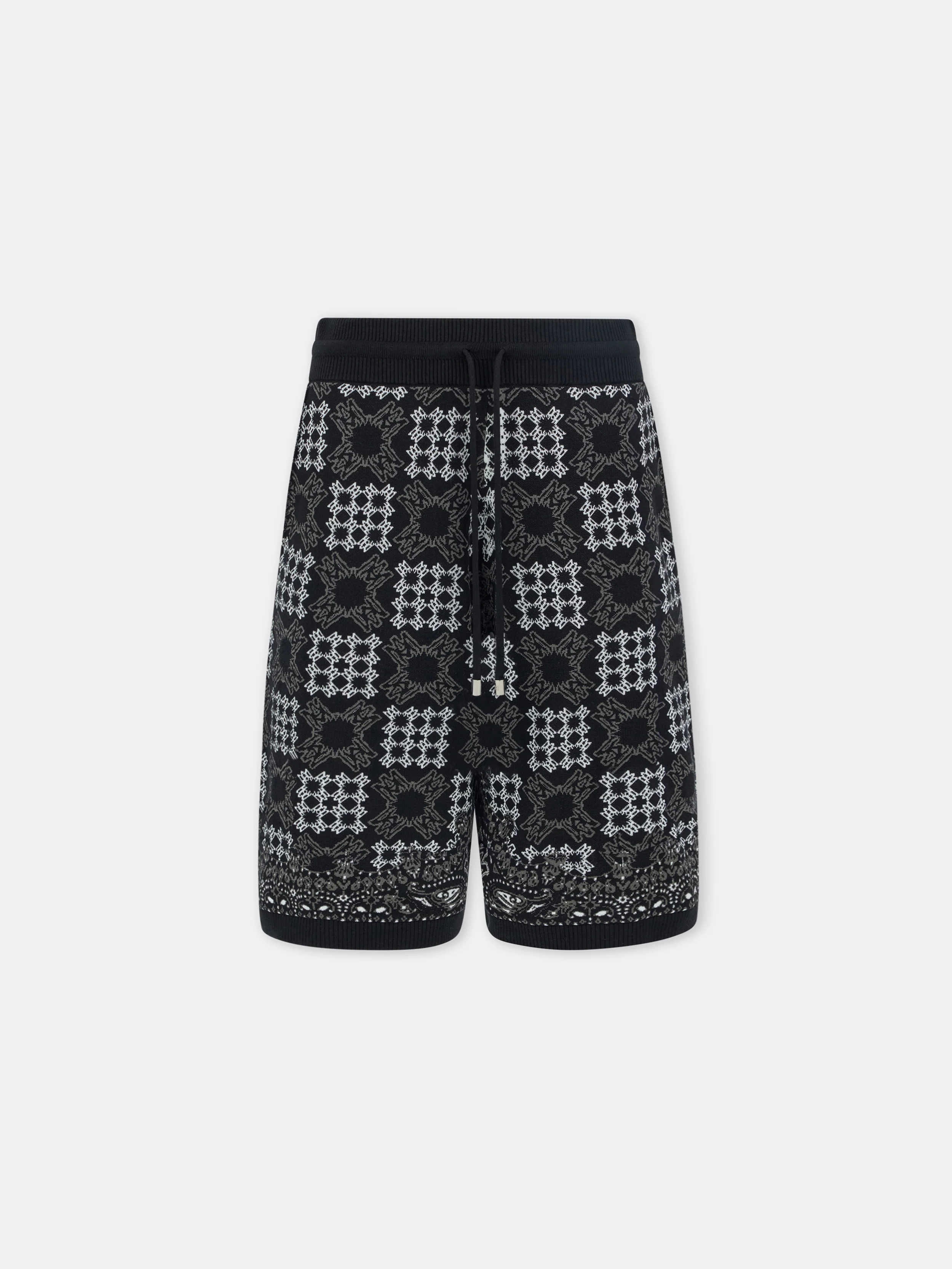 MA QUAD CHECK MESH KNIT SHORT - Black