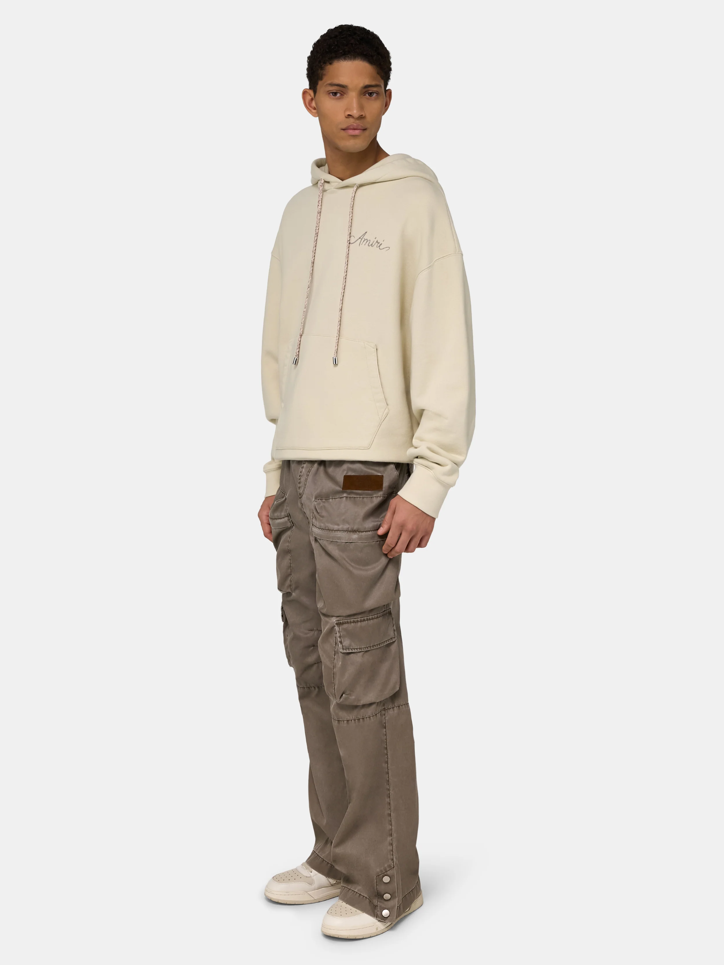 MA QUAD CHECKERBOARD HOODIE - Alabaster
