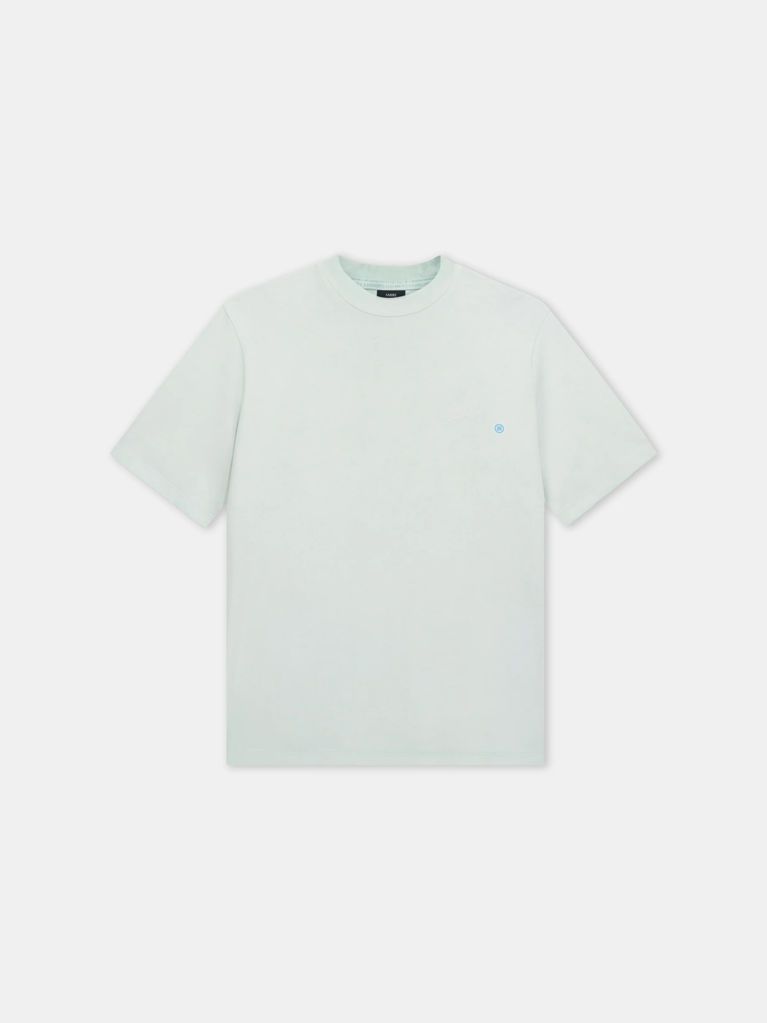 AMIRI QUALITY GOODS LABEL TEE - Powder Teal