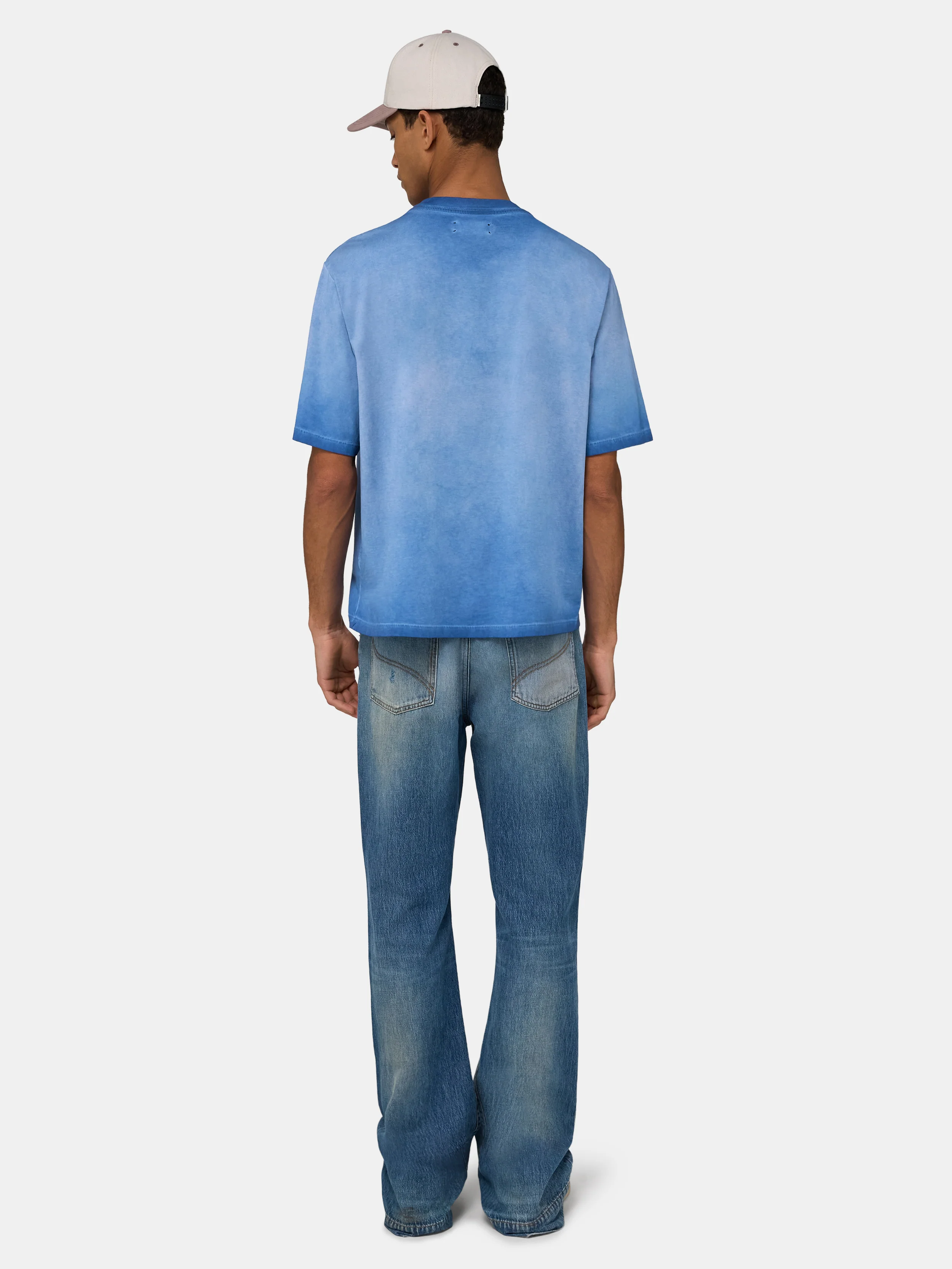 FADED POCKET BOX TEE - Sapphire