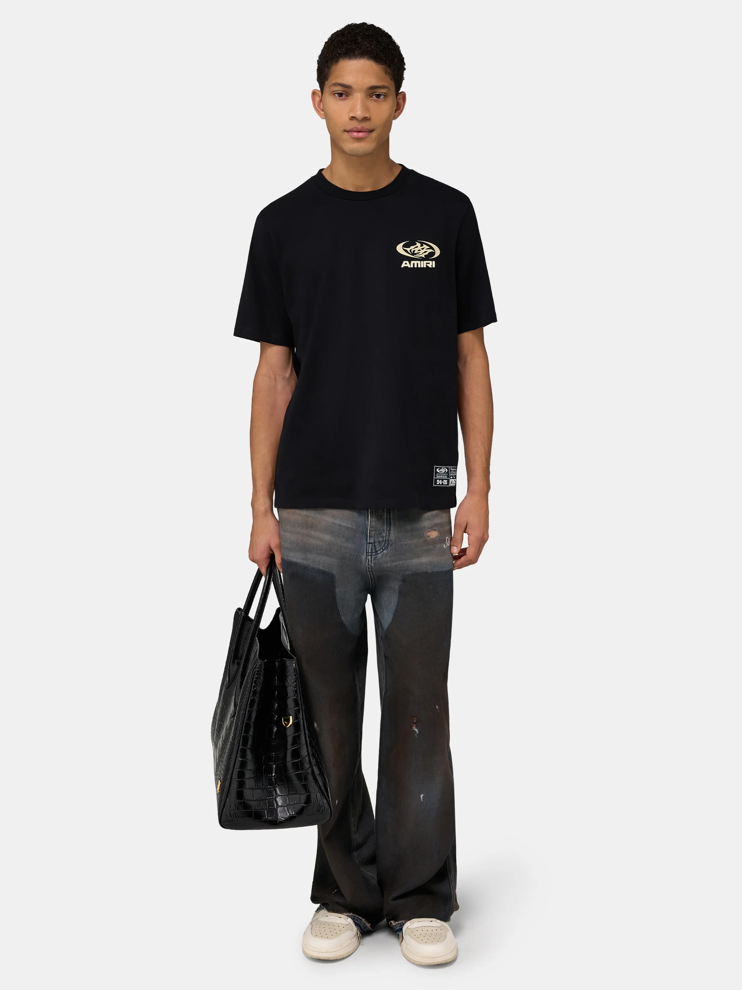 SPORTY LIGHTWEIGHT JERSEY TEE - Black
