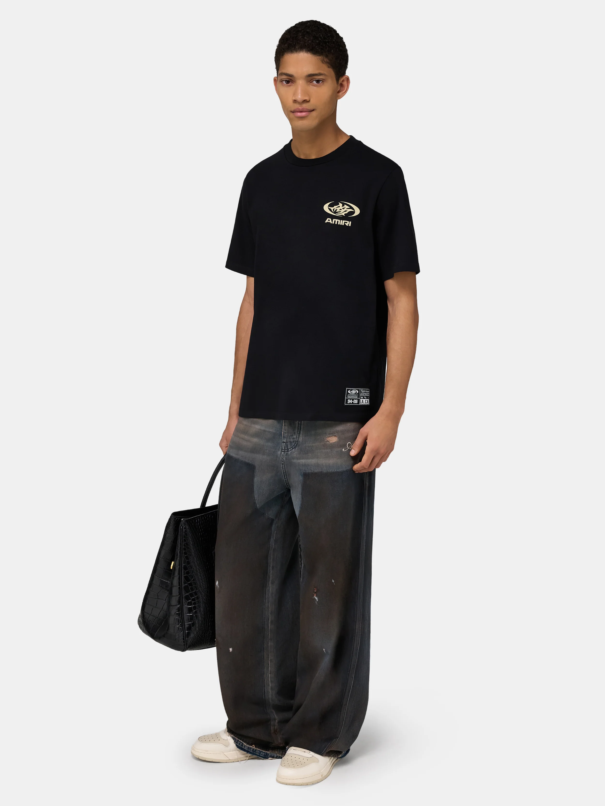 SPORTY LIGHTWEIGHT JERSEY TEE - Black
