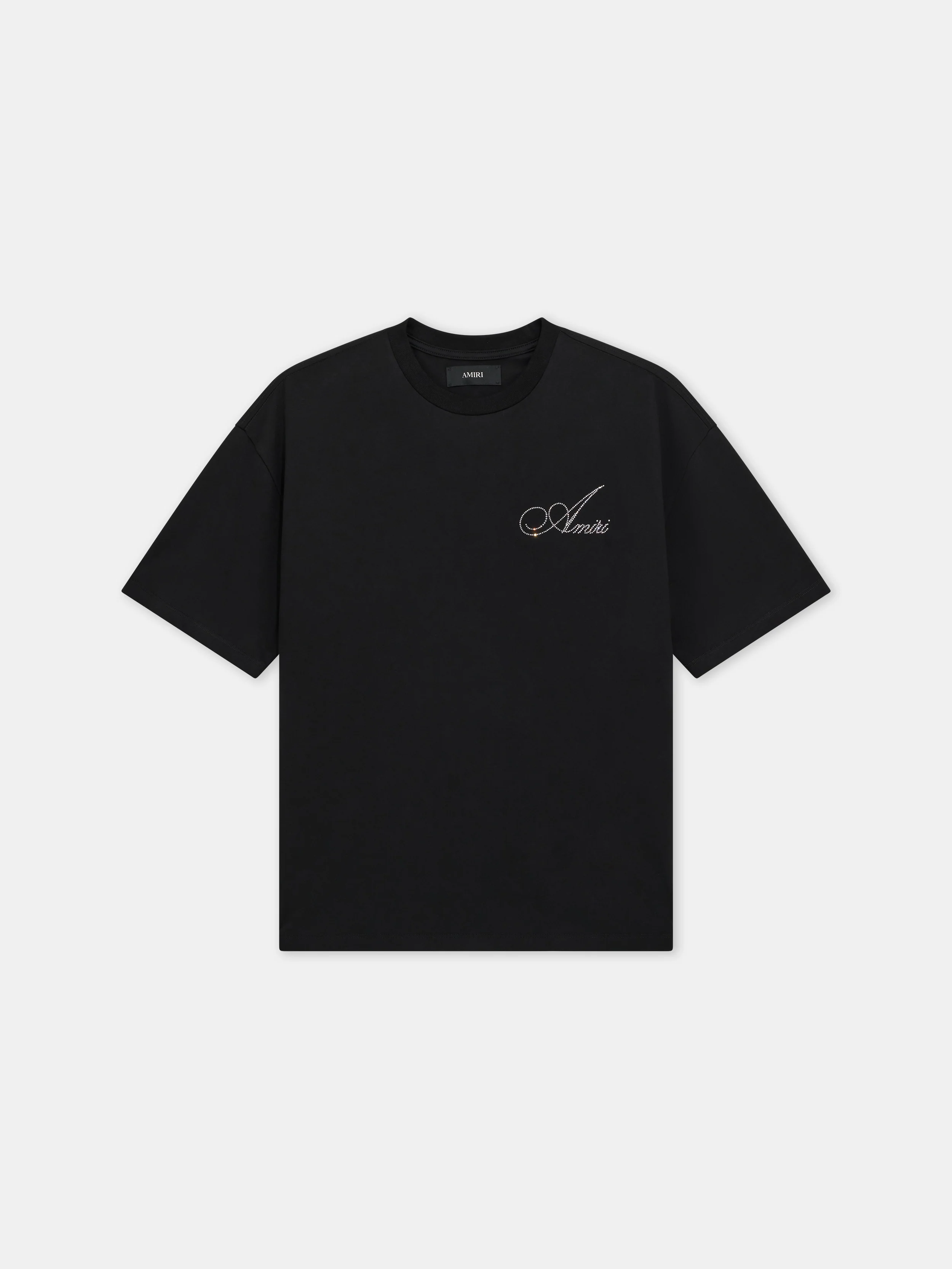 CRYSTAL AMIRI SCRIPT OVERSIZED TEE - Black