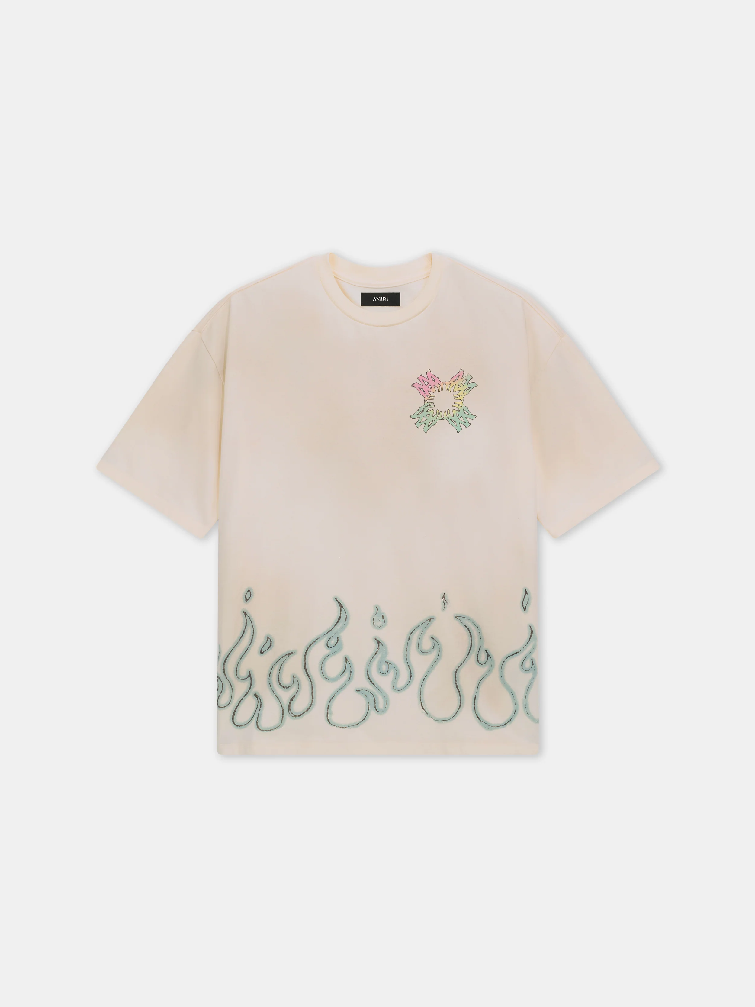 MA QUAD FLAMES OVERSIZED TEE - Ivory