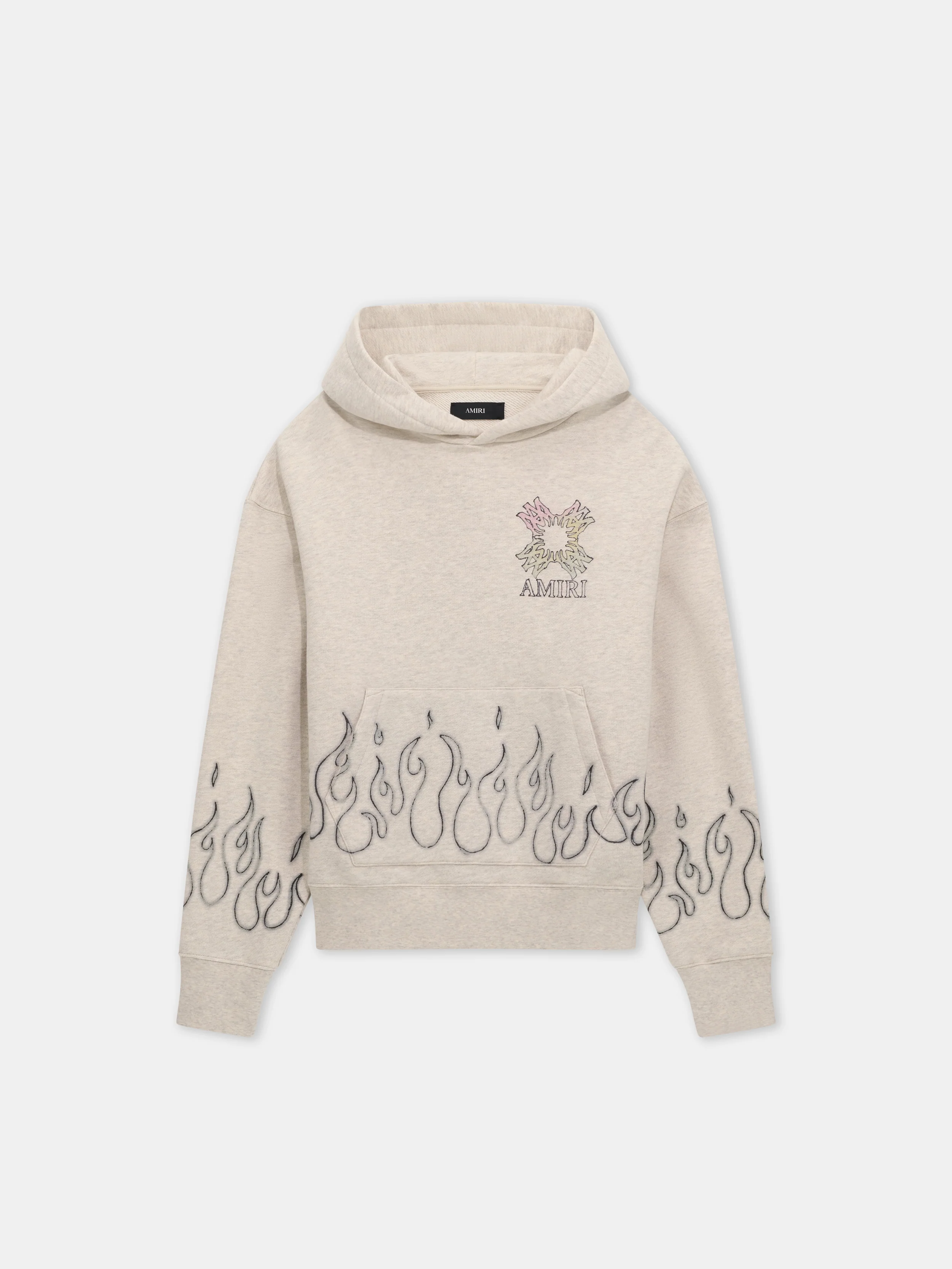 MA QUAD FLAMES OVERSIZED HOODIE - Ivory
