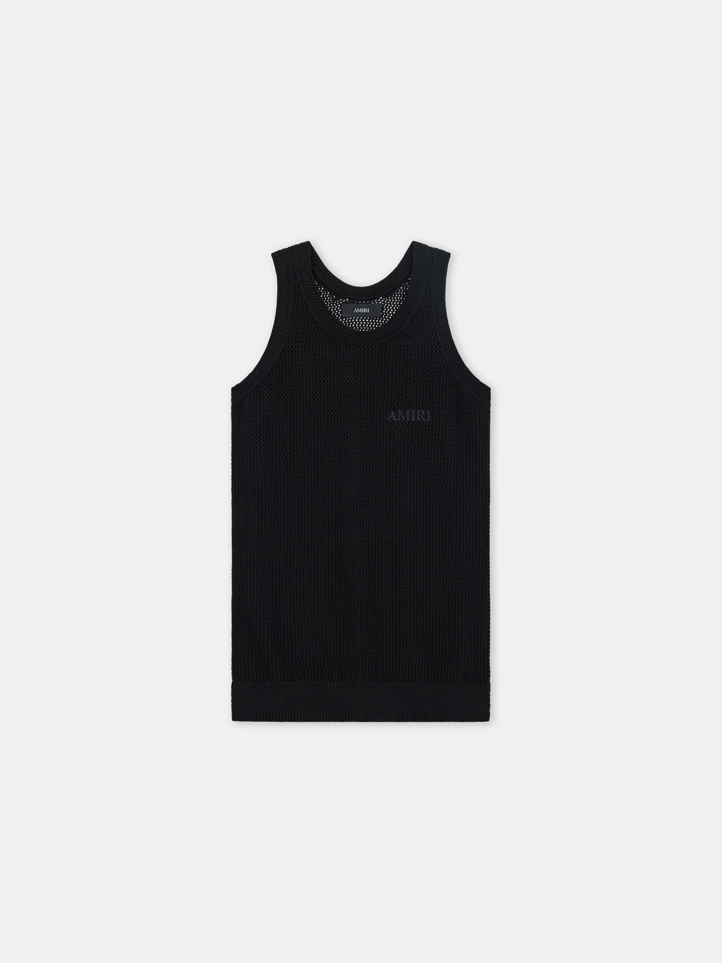 AMIRI KNIT MESH TANK - Black