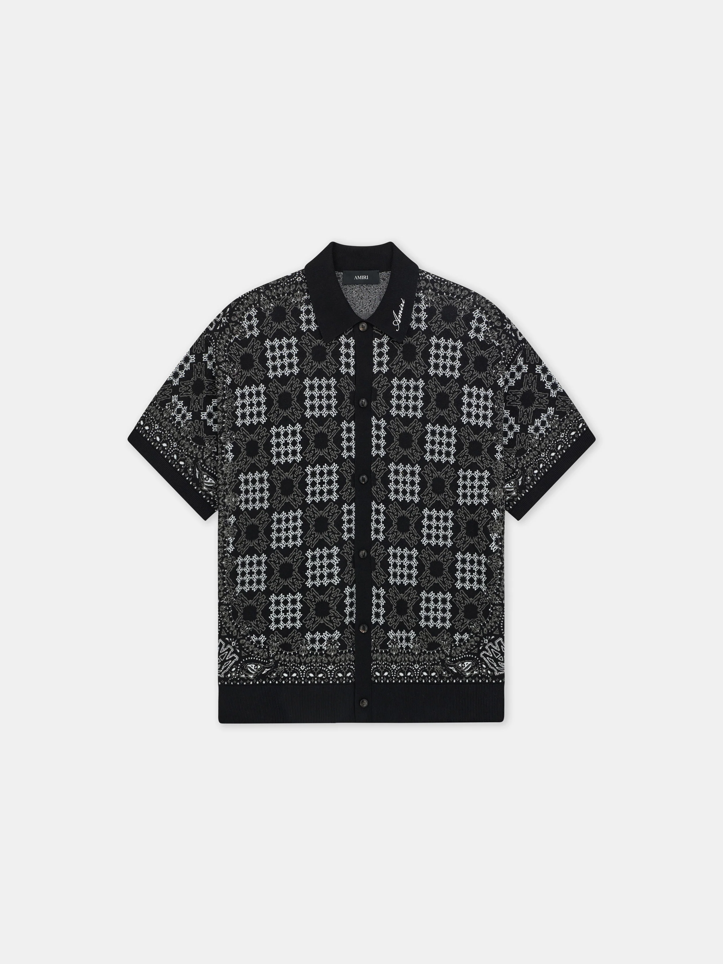 1425-ma-quad-check-mesh-knit-shirt-alabaster-1.webp MA QUAD CHECK MESH KNIT SHIRT - Alabaster