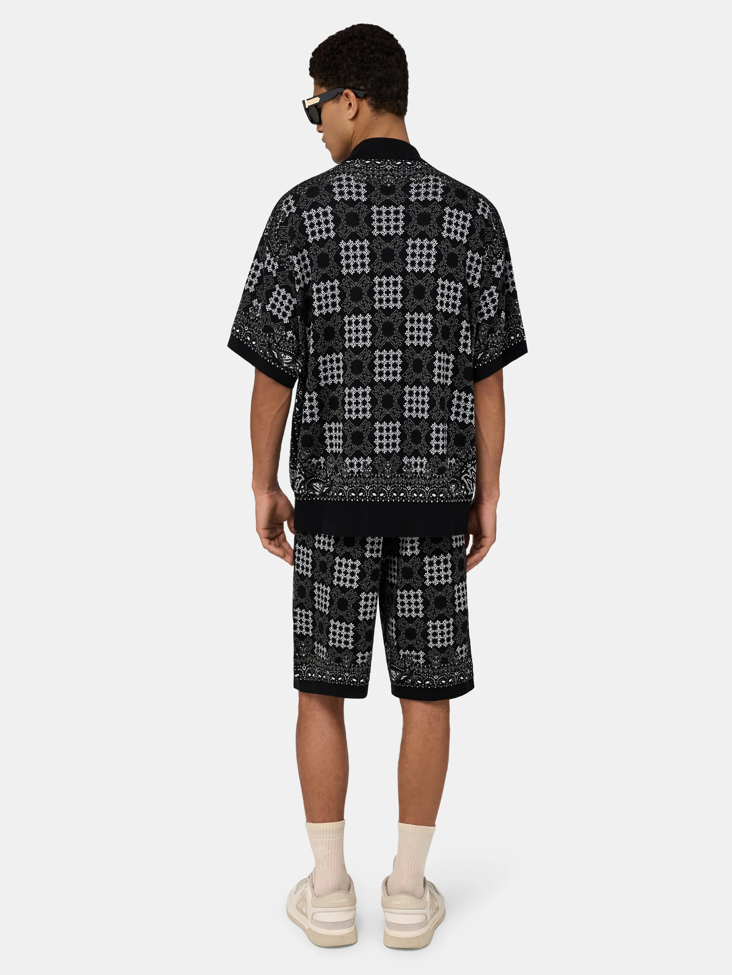 1425-ma-quad-check-mesh-knit-shirt-alabaster-4.webp MA QUAD CHECK MESH KNIT SHIRT - Alabaster