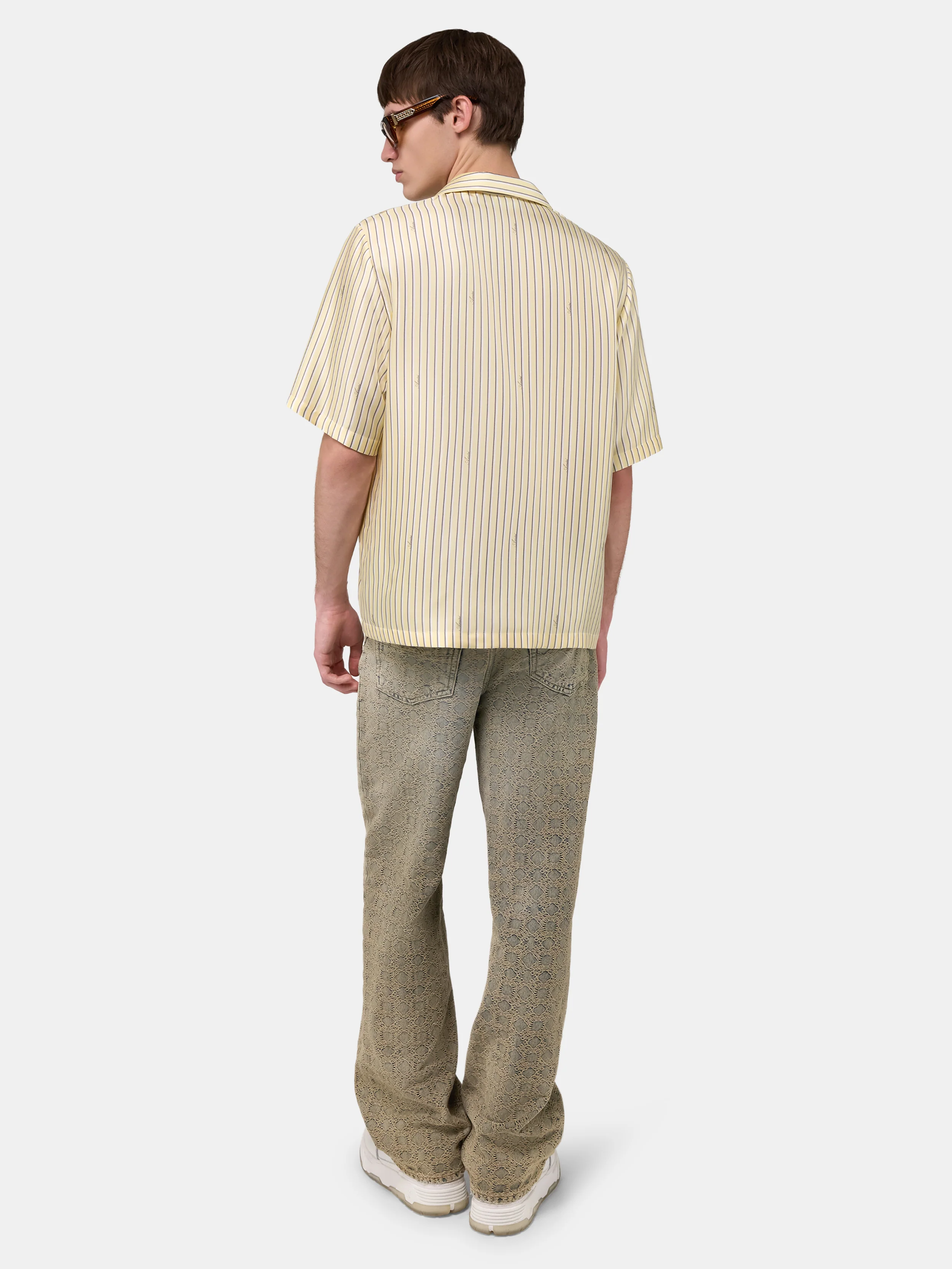 AMIRI SCRIPT BOWLING SHIRT - Sherbet Yellow