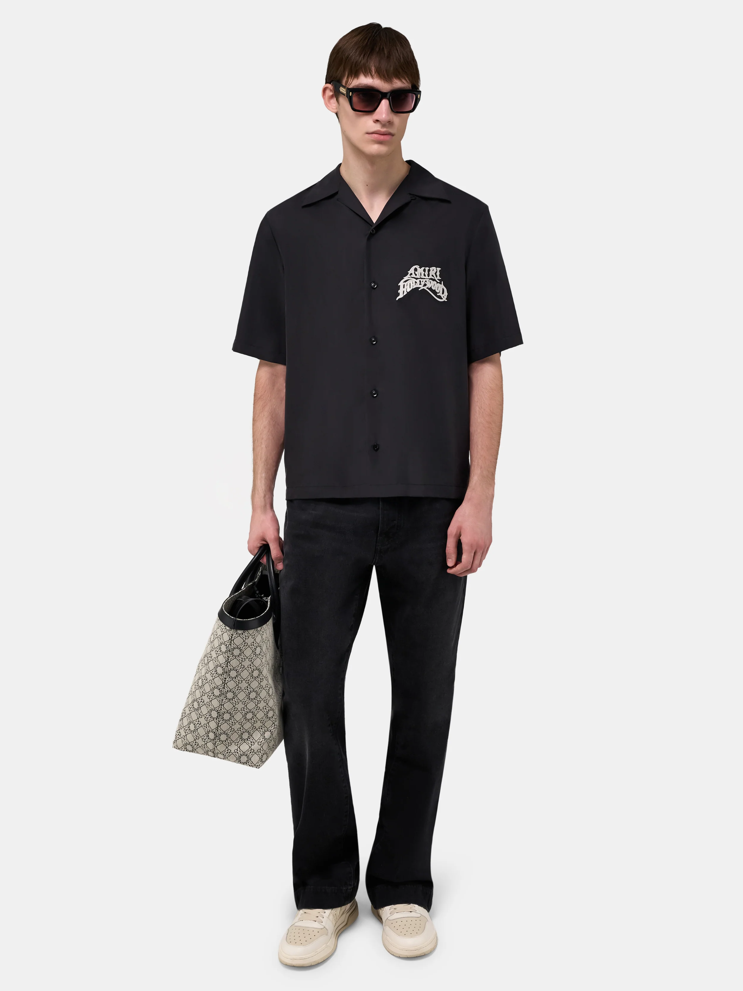 AMIRI HOLLYWOOD CAMP SHIRT - Black