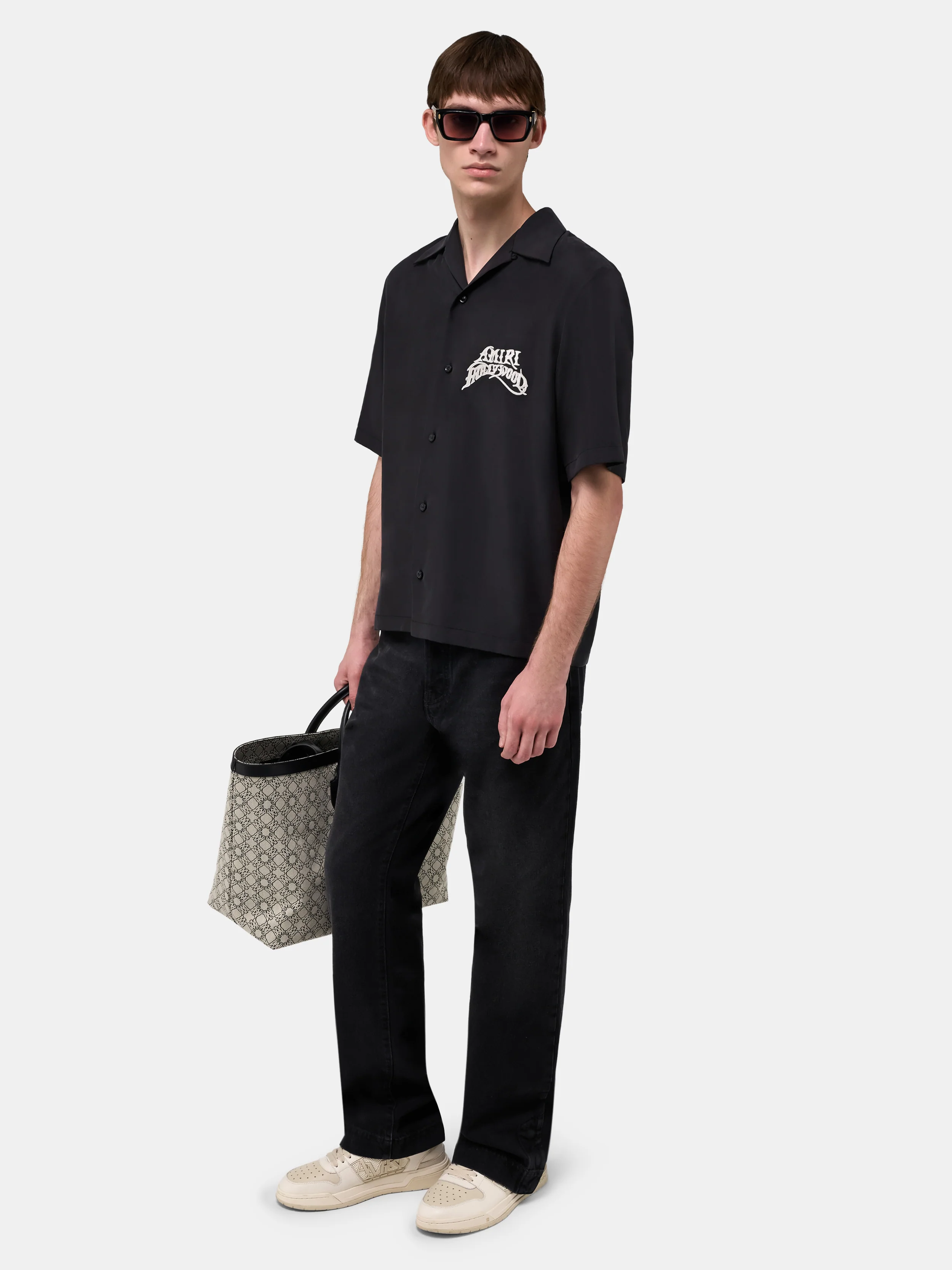 AMIRI HOLLYWOOD CAMP SHIRT - Black