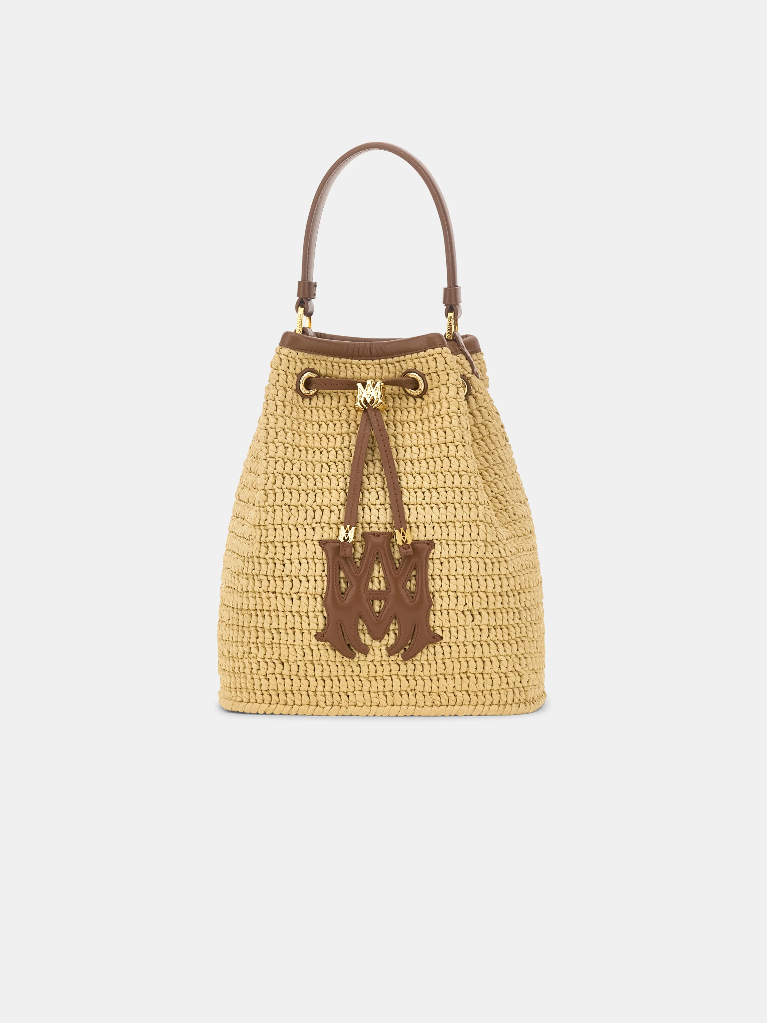 WOMEN - WOMEN'S RAFFIA MICRO MA BUCKET BAG - Natural