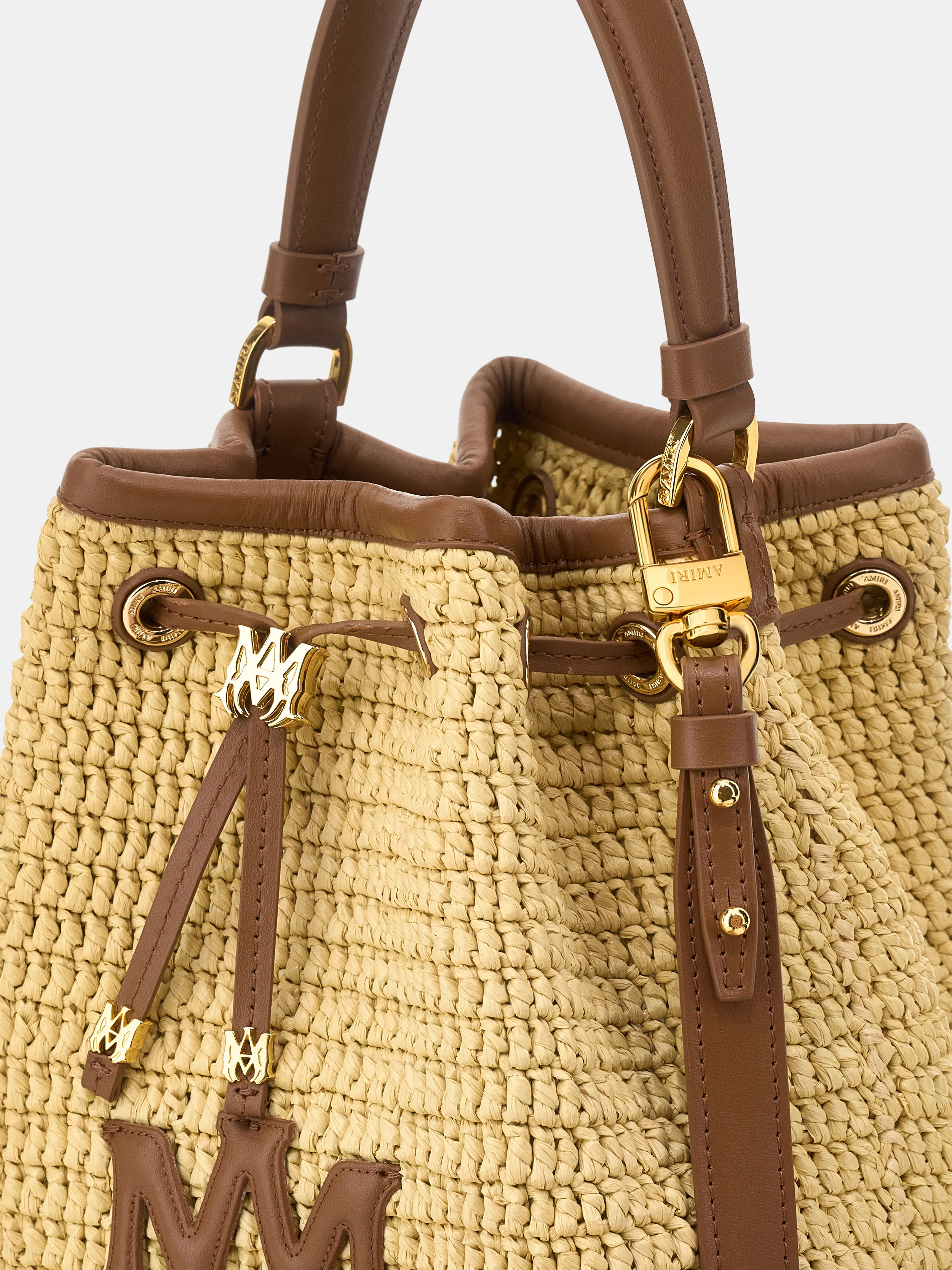 WOMEN - WOMEN'S RAFFIA MICRO MA BUCKET BAG - Natural