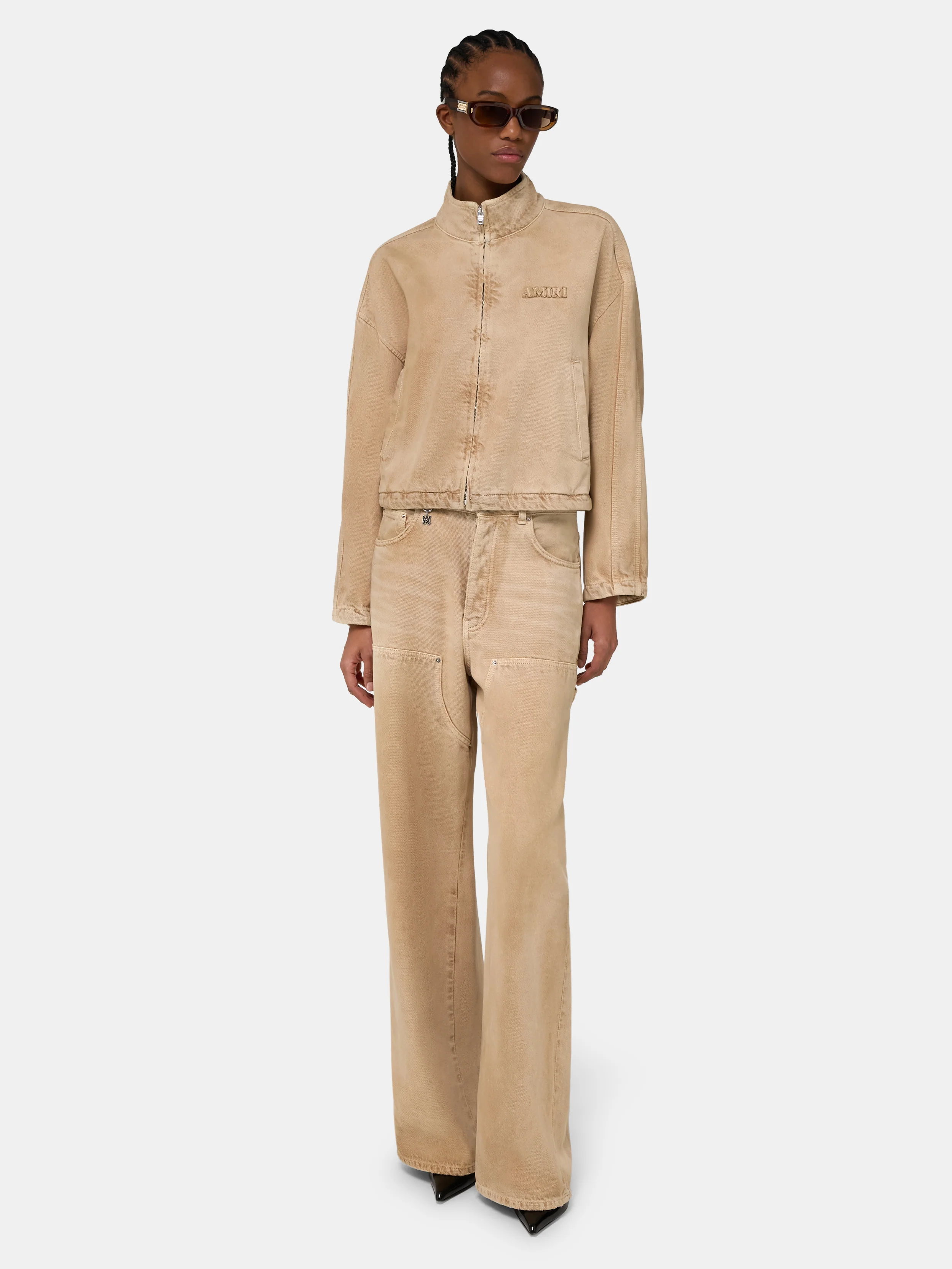 WOMEN - WOMEN'S DENIM TRACK JACKET - Sand