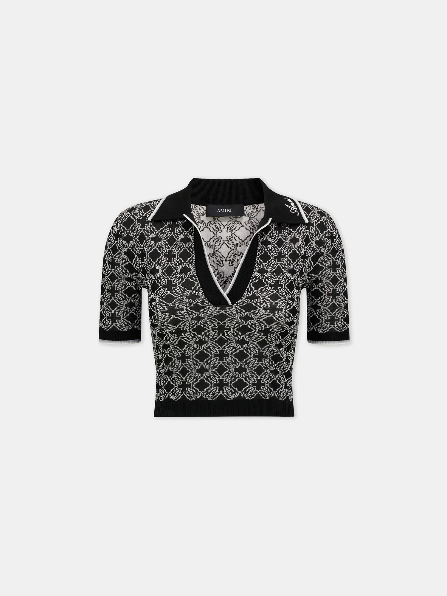 WOMEN - WOMEN'S MA QUAD KNIT SHORT SLEEVE POLO - Black