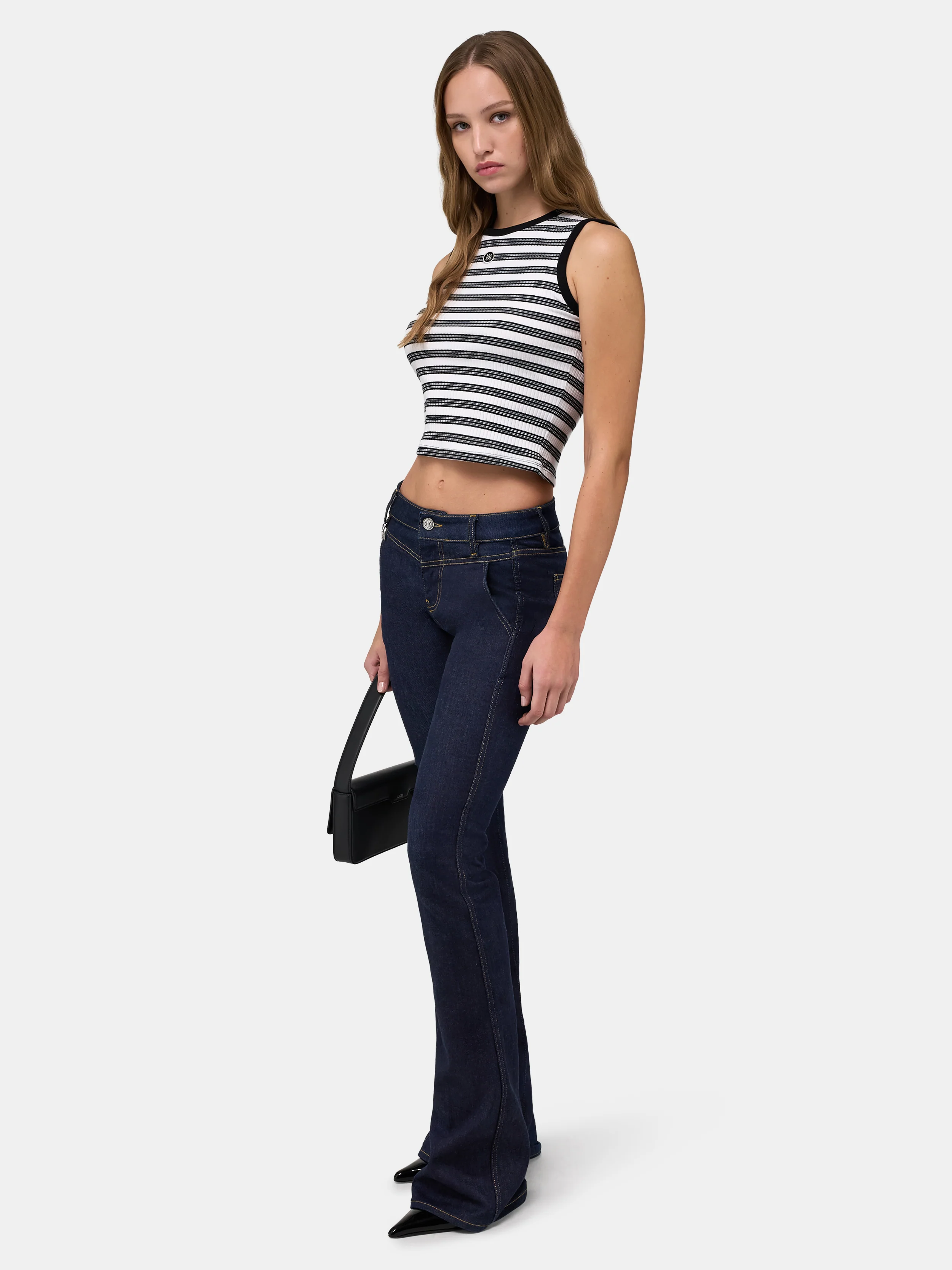 WOMEN - WOMEN'S MA STRIPED SLEEVLESS TOP - White