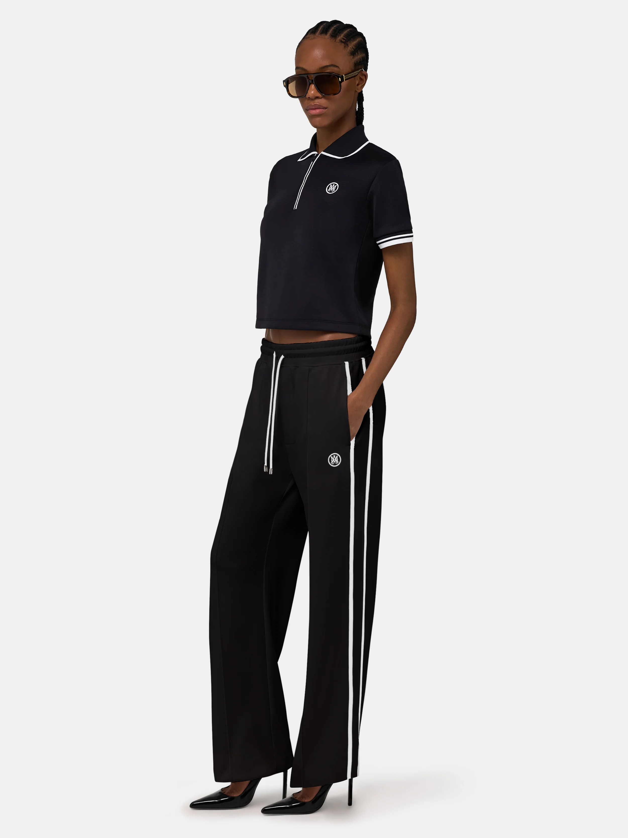 WOMEN - WOMEN'S MA ZIP POLO - Black