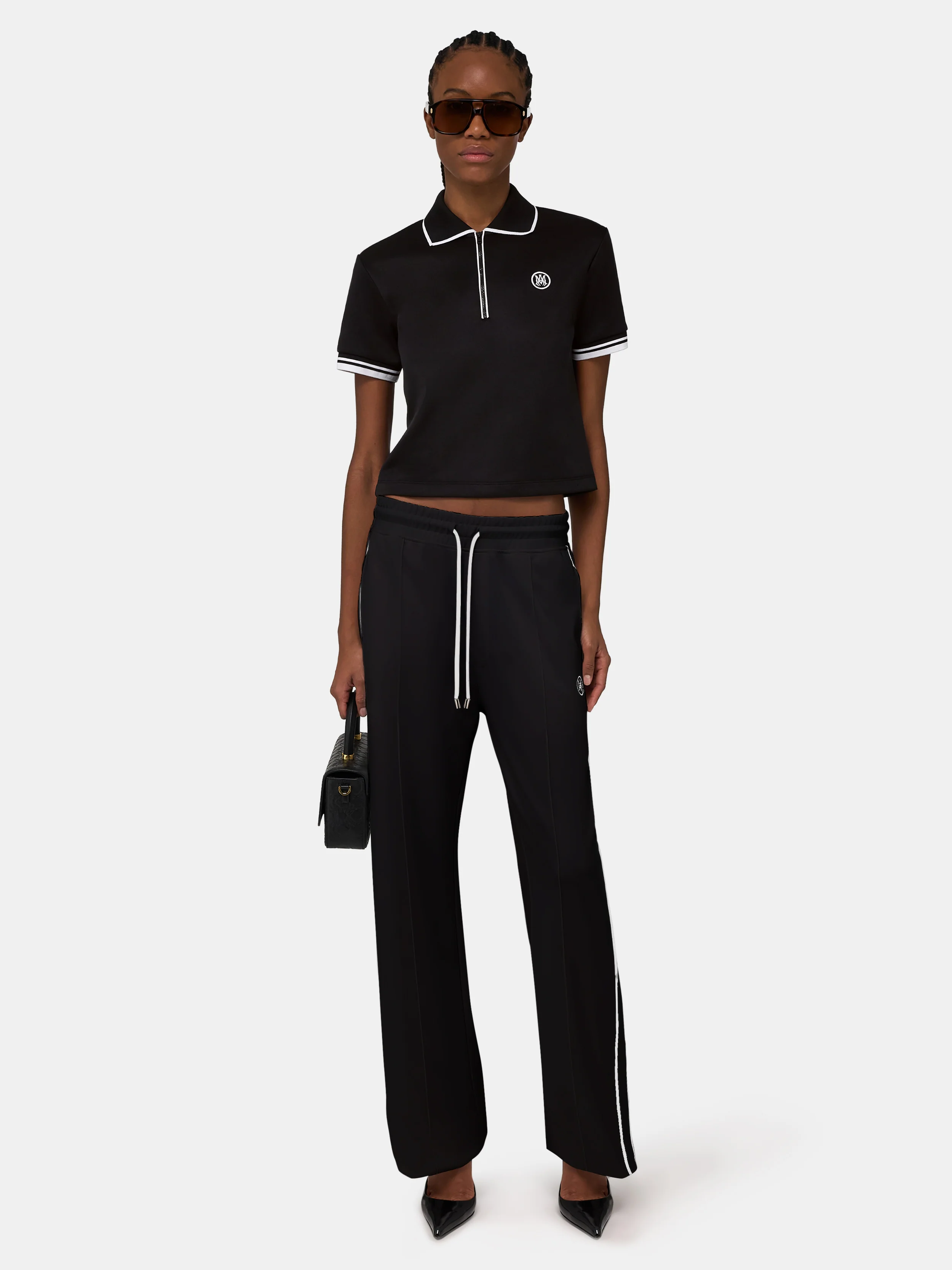 WOMEN - WOMEN'S MA ZIP POLO - Black