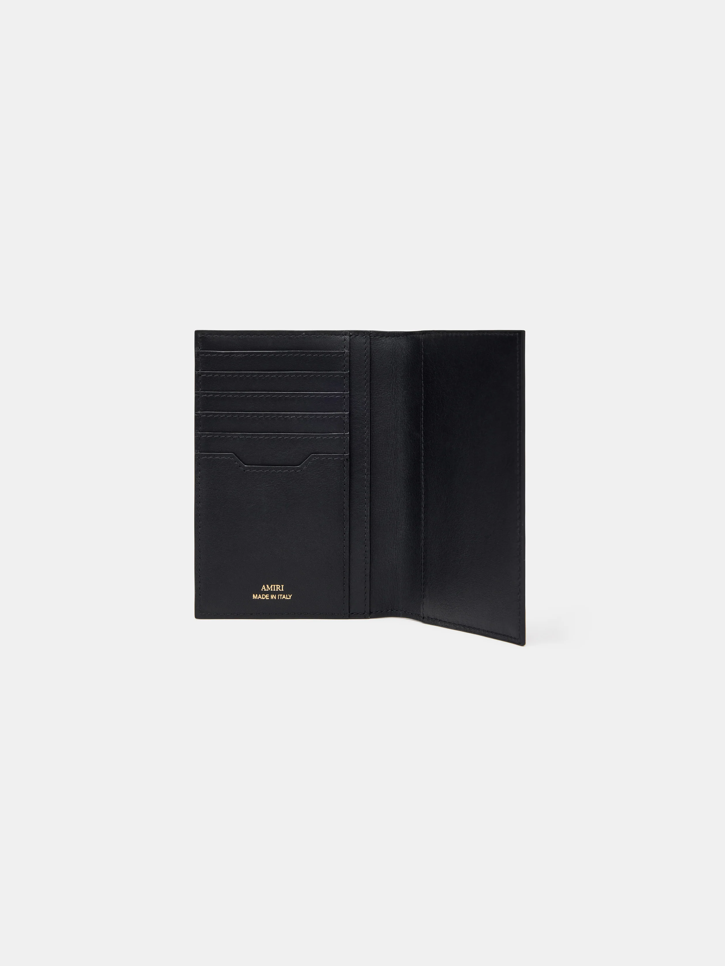 CROC EMBOSSED PASSPORT HOLDER - BLACK
