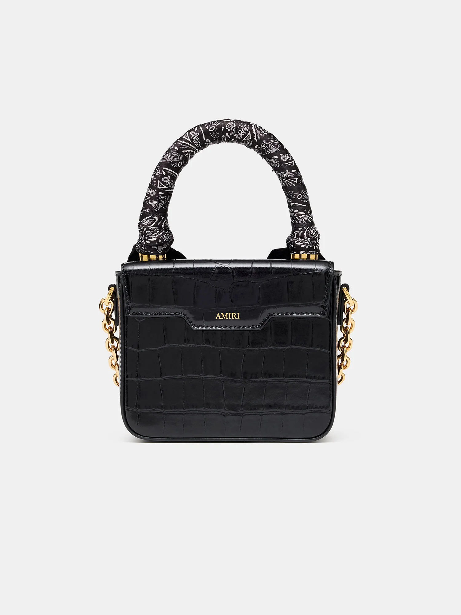 WOMEN - WOMEN'S CROC EMBOSSED MICRO MA BAG - BLACK