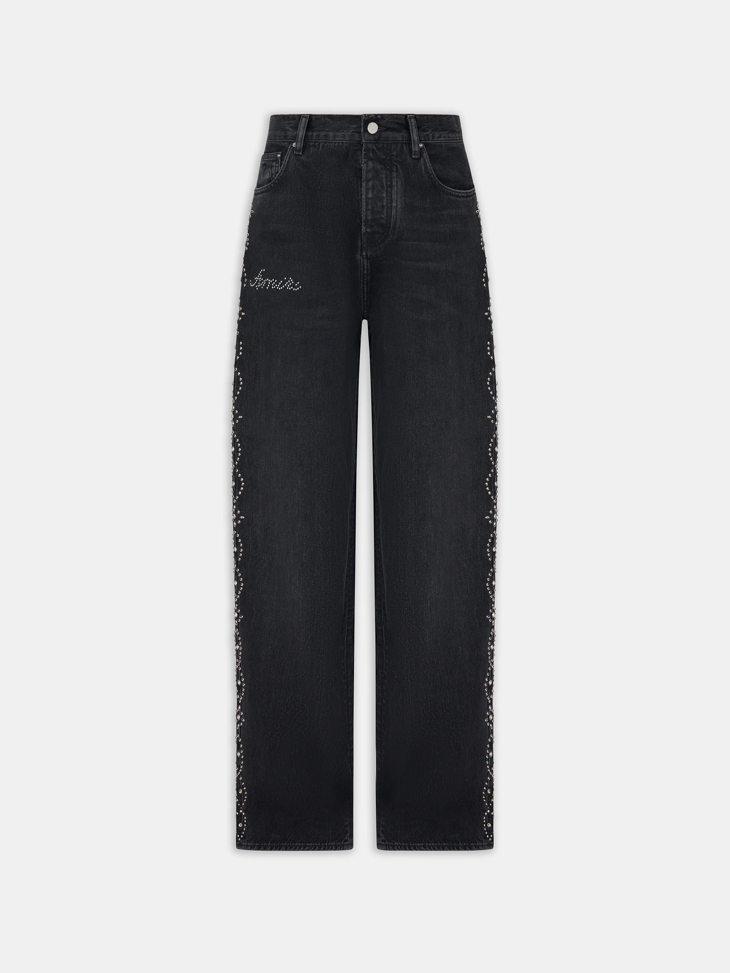 WOMEN - WOMEN'S STUD BAGGY JEAN - Retro Black