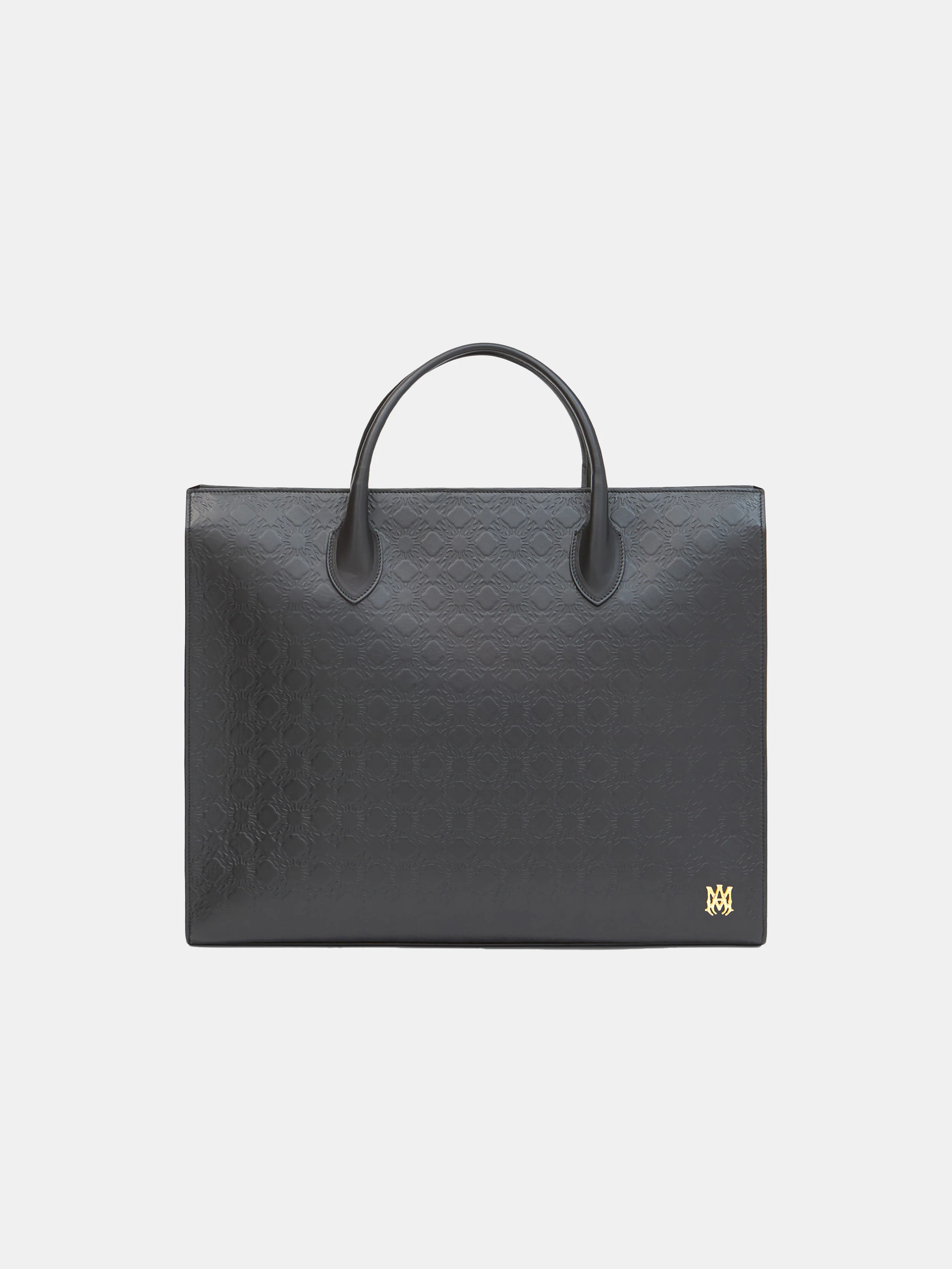 MA QUAD LEATHER SMALL TOTE - Black