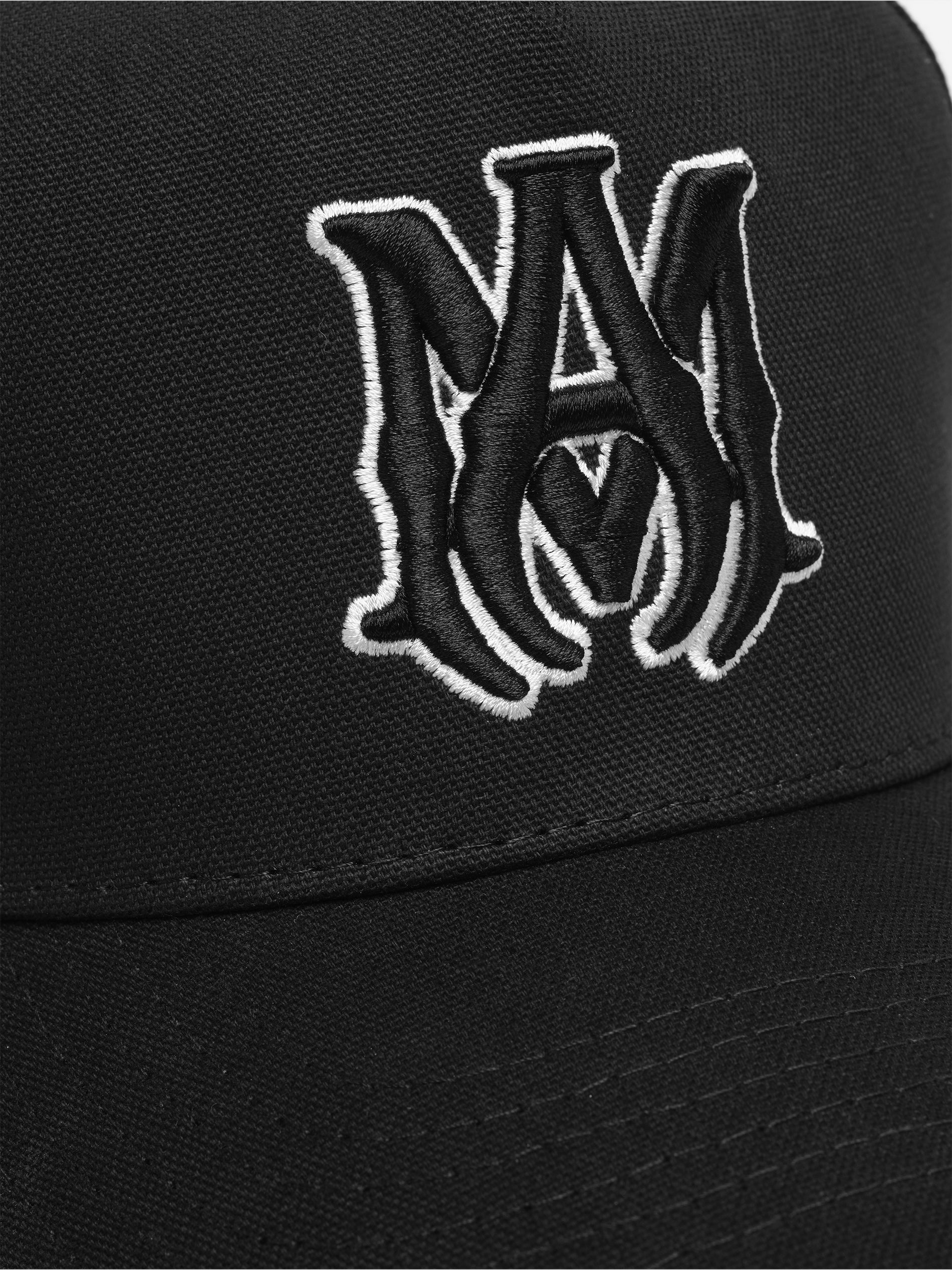 MA STAGGERED AMIRI FULL CANVAS HAT - Black Black