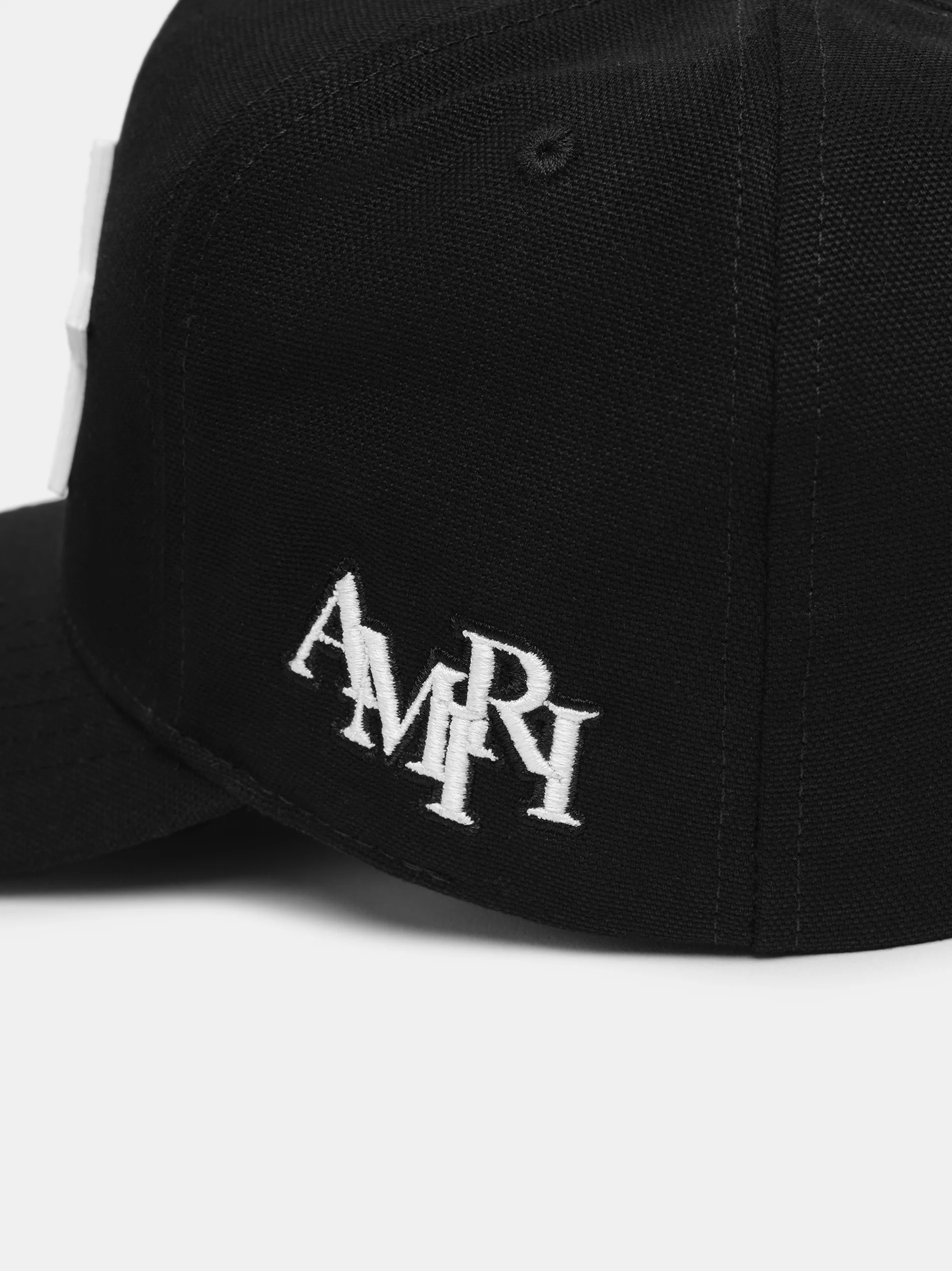 THREE STAR STAGGERED AMIRI FULL CANVAS HAT - Black White