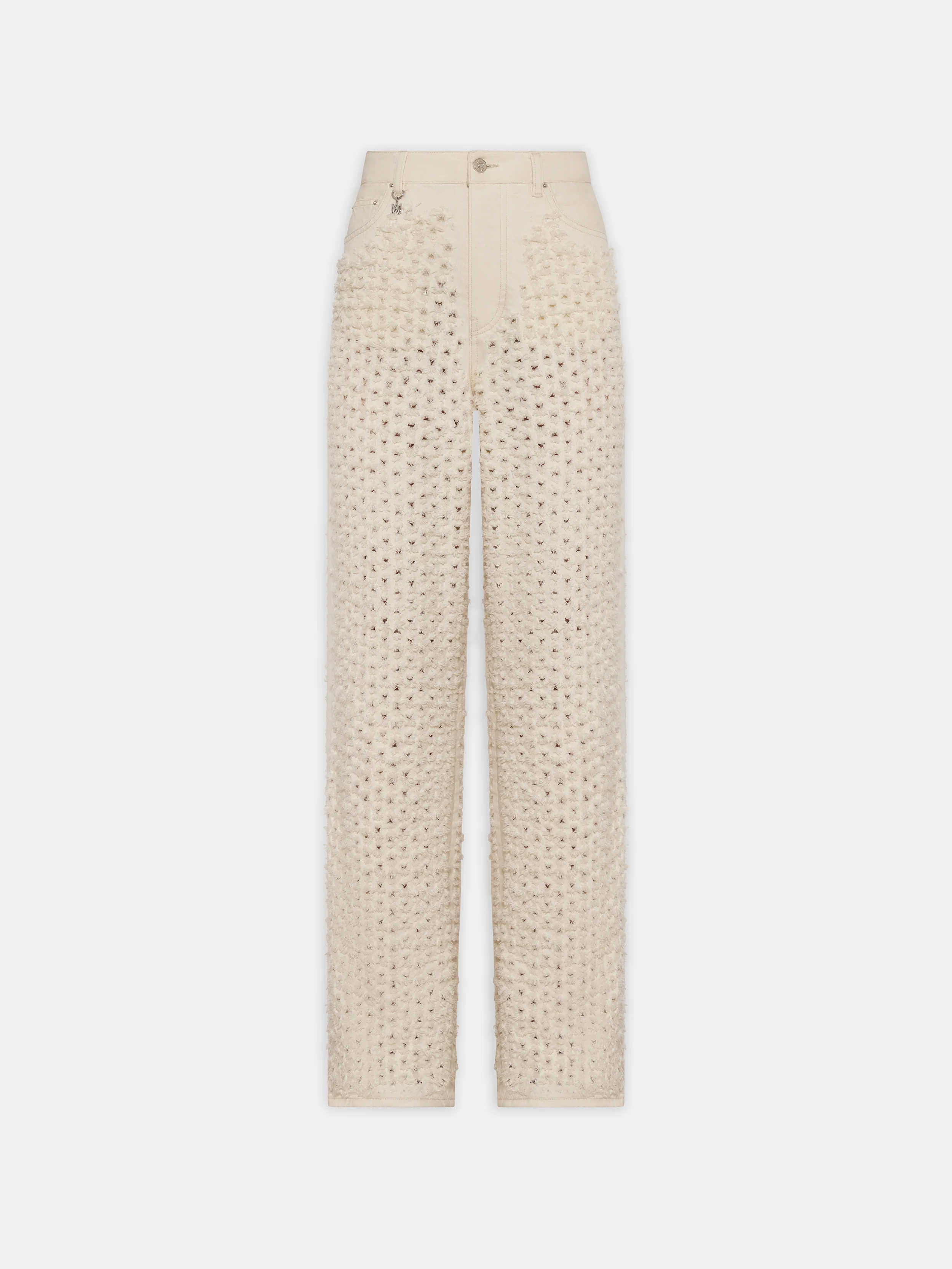 WOMEN - WOMEN'S BOUCLE DENIM STRAIGHT JEAN - Ecru