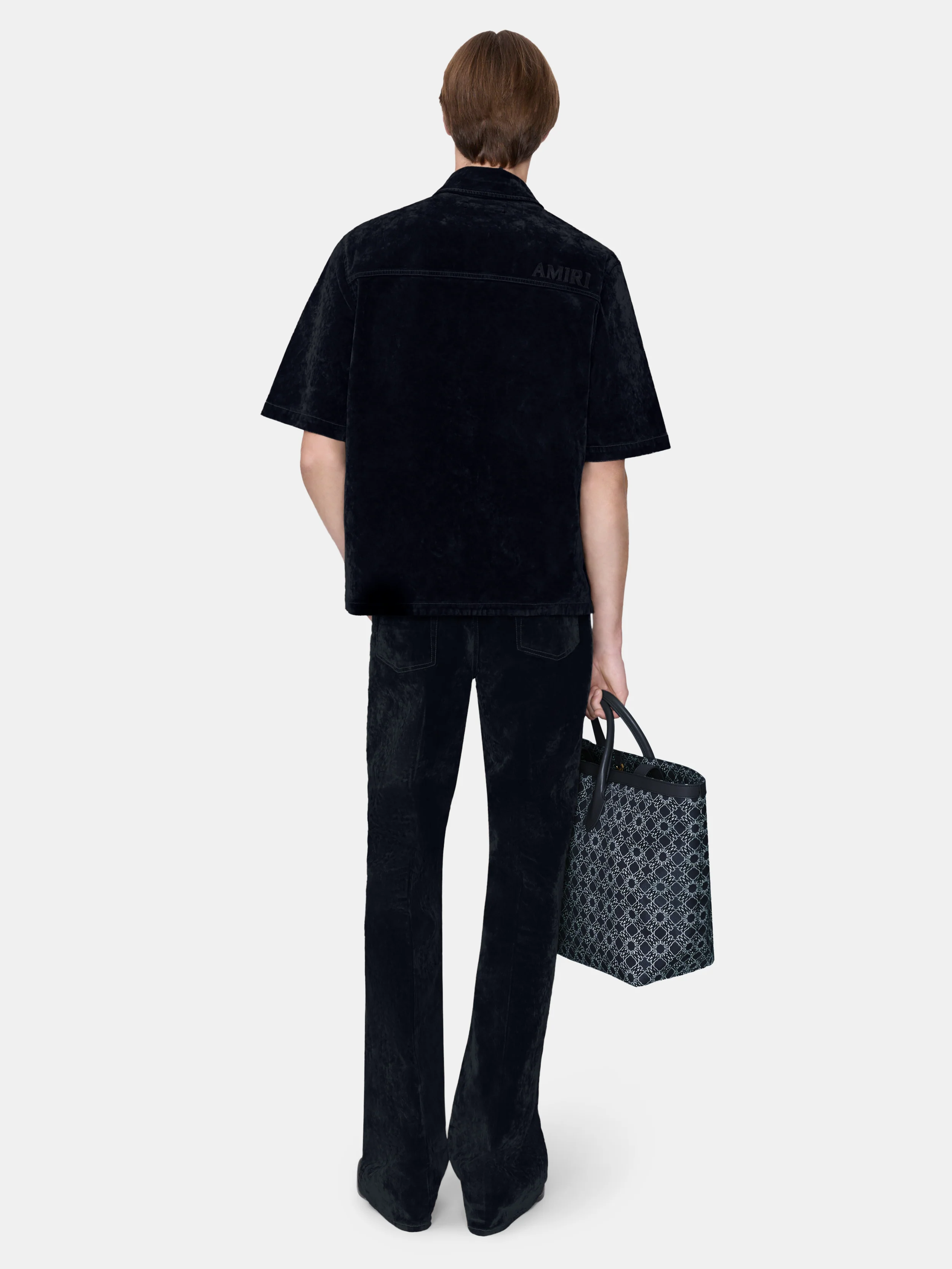 VELVET CAMP SHIRT - BLACK