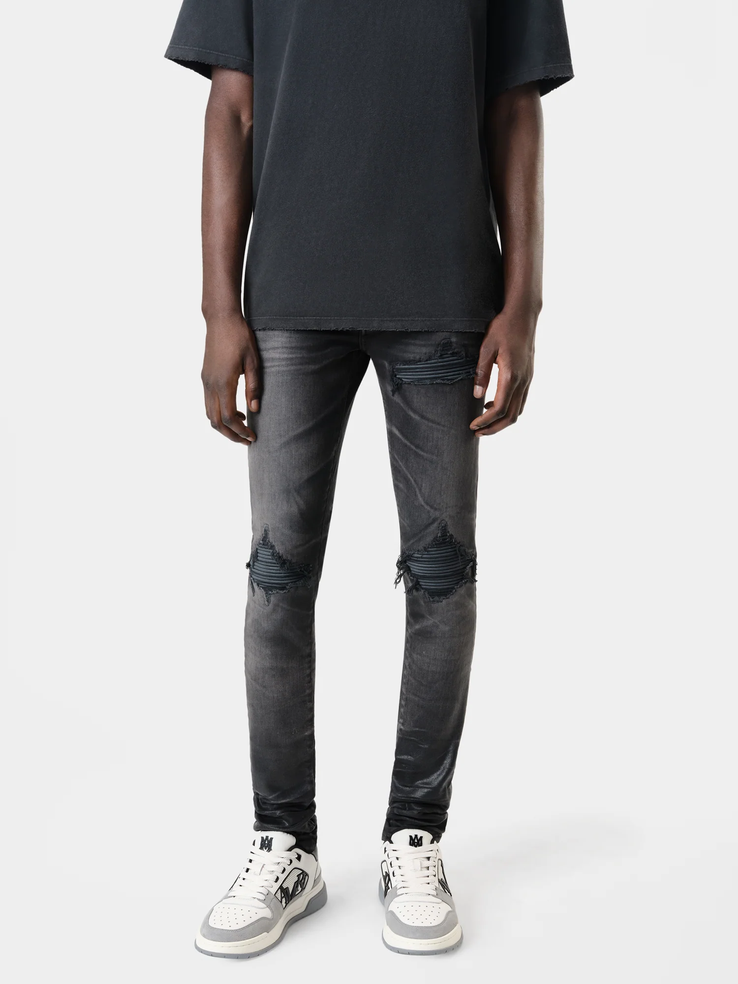 WAXED TONAL MX1 JEAN - Waxed Faded Black