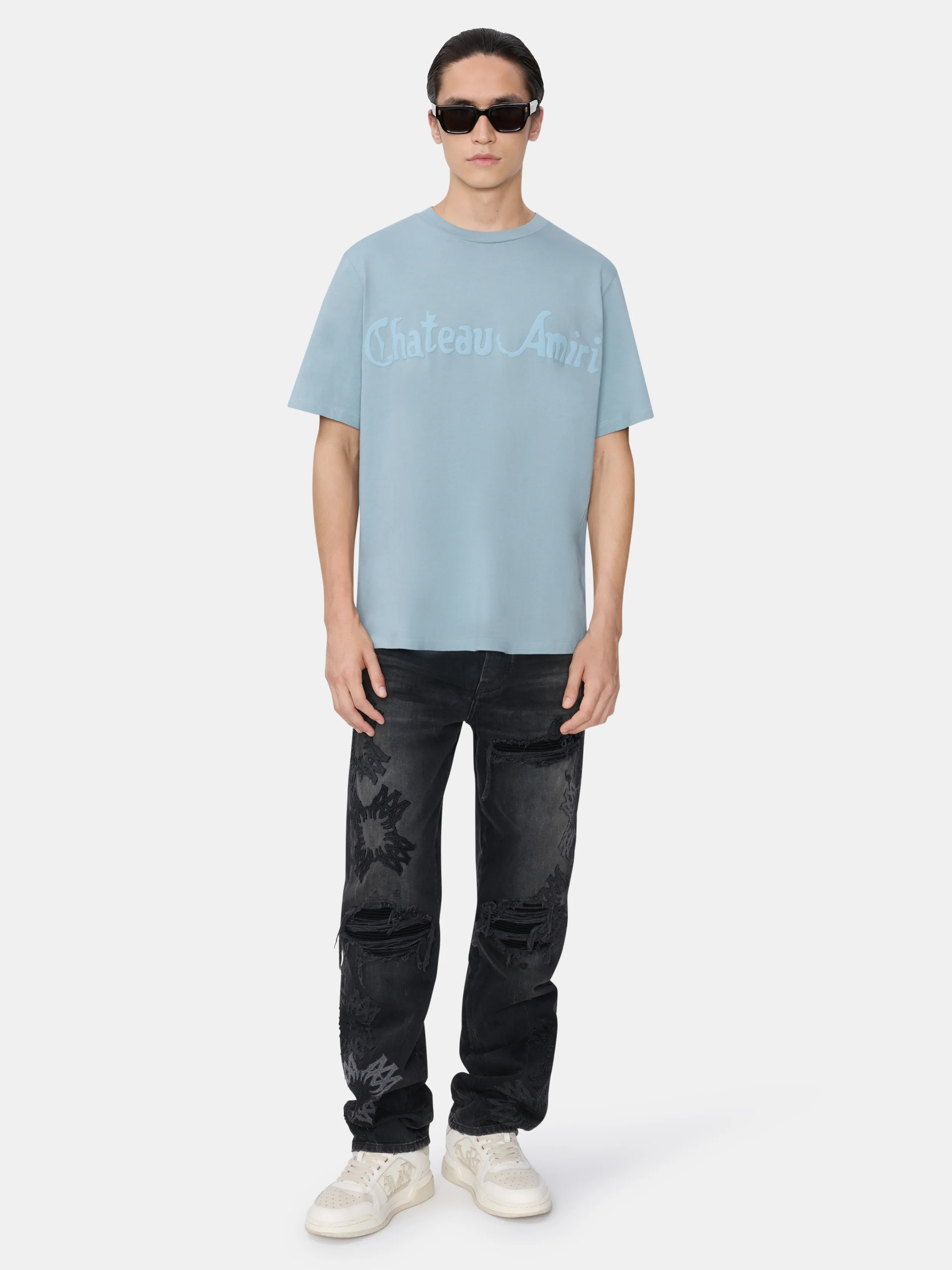 CHATEAU AMIRI TONAL TEE - Steel