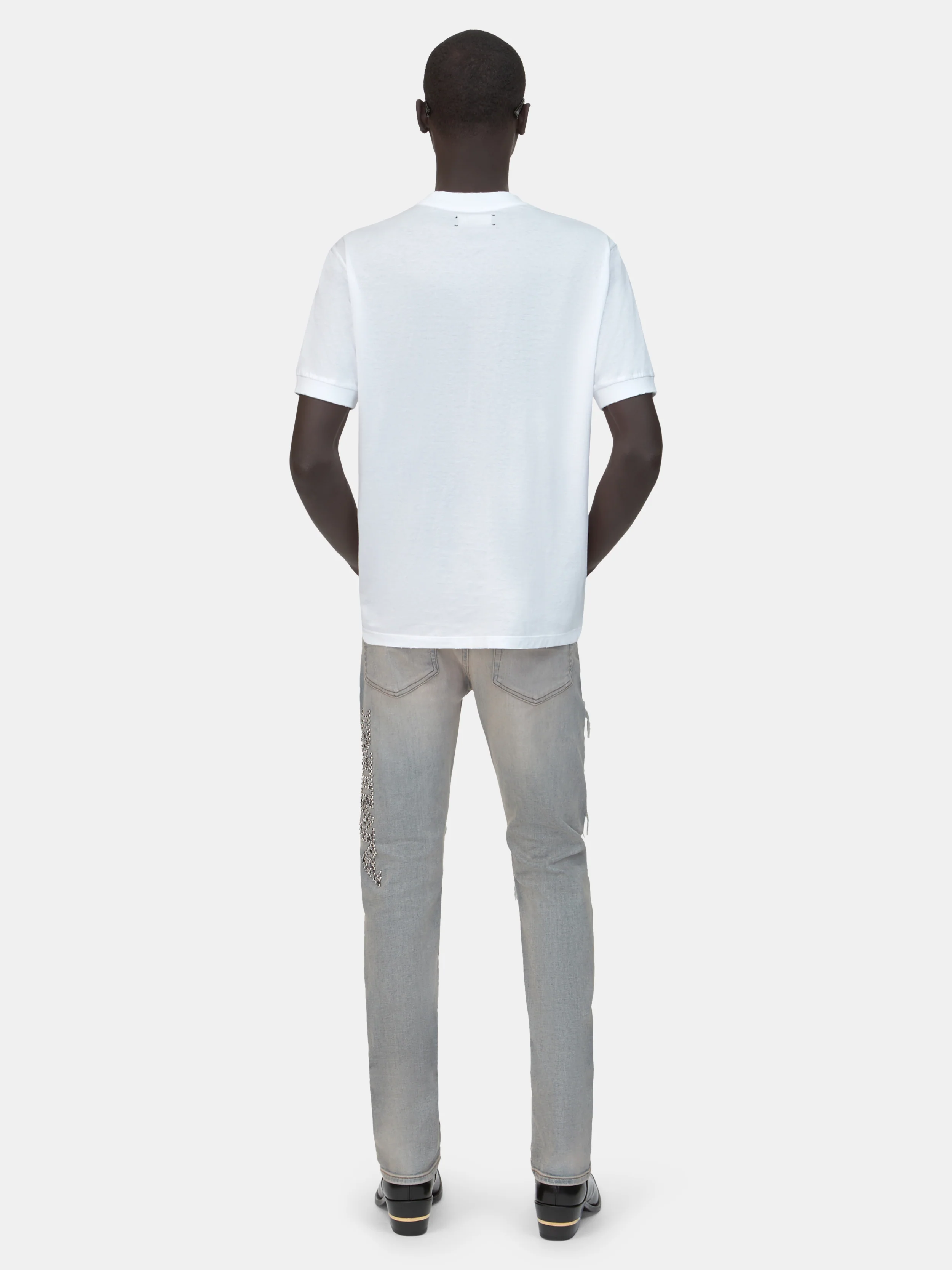 AMIRI SNAKE STUD SLIM JEAN - Antique Indigo