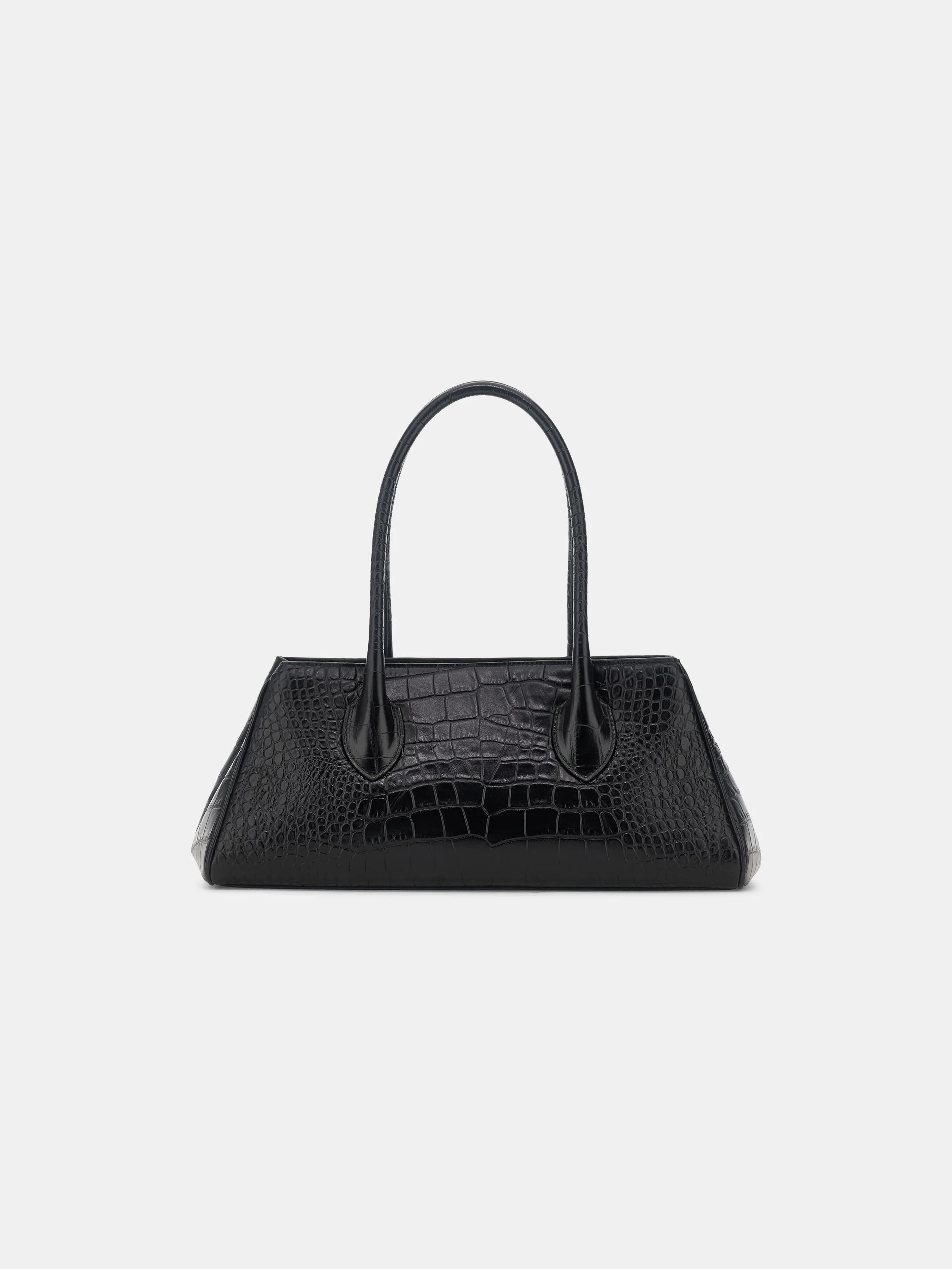 WOMEN - WOMEN'S EMBOSSED CROC HONEY 40 SHOULDER - Black