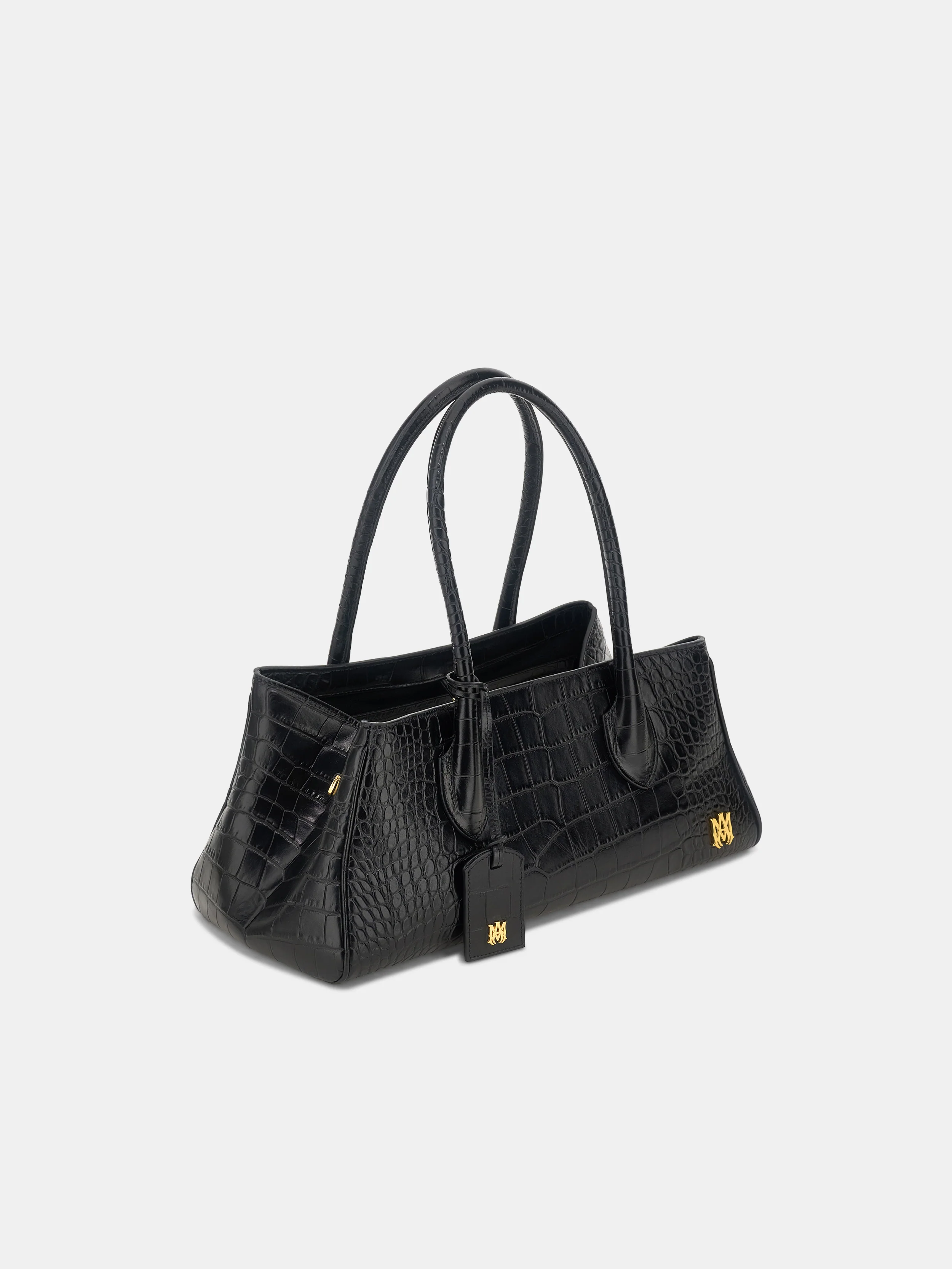 WOMEN - WOMEN'S EMBOSSED CROC HONEY 40 SHOULDER - Black