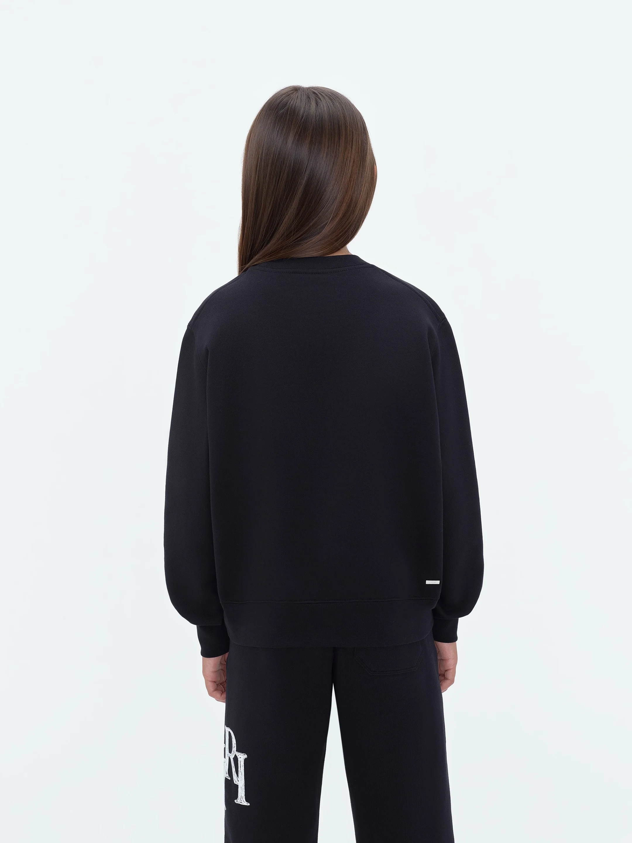 KIDS - AMIRI STAGGERED SCRIBBLE CREWNECK - Black