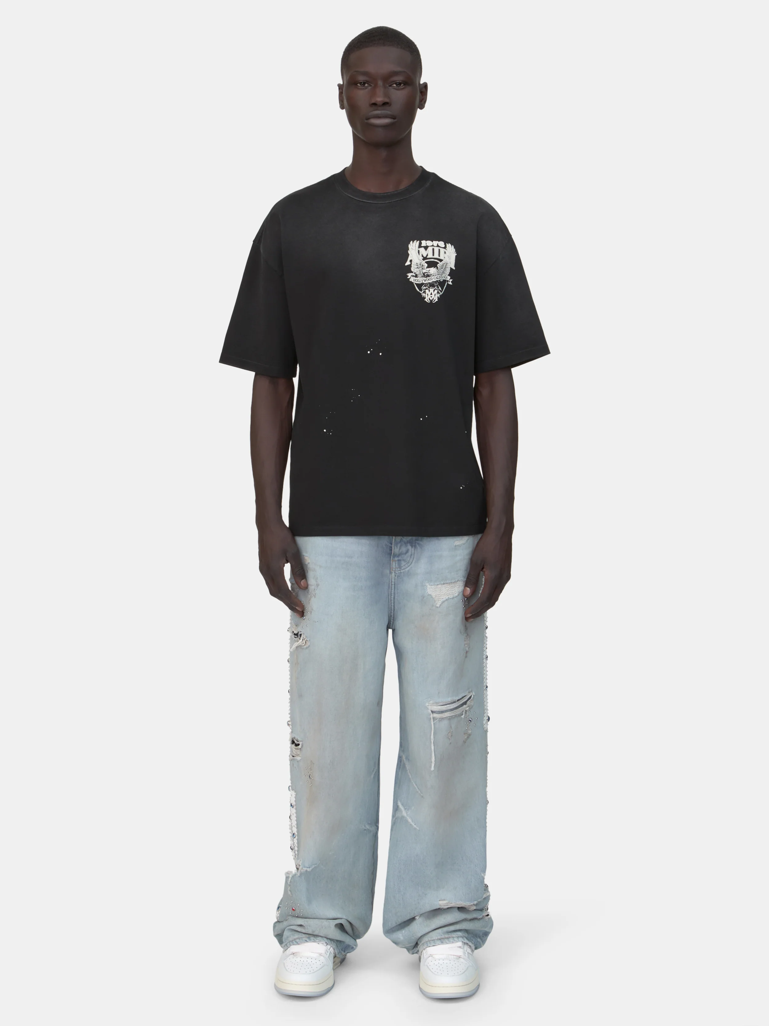 AMIRI EAGLE OVERSIZED TEE - Black