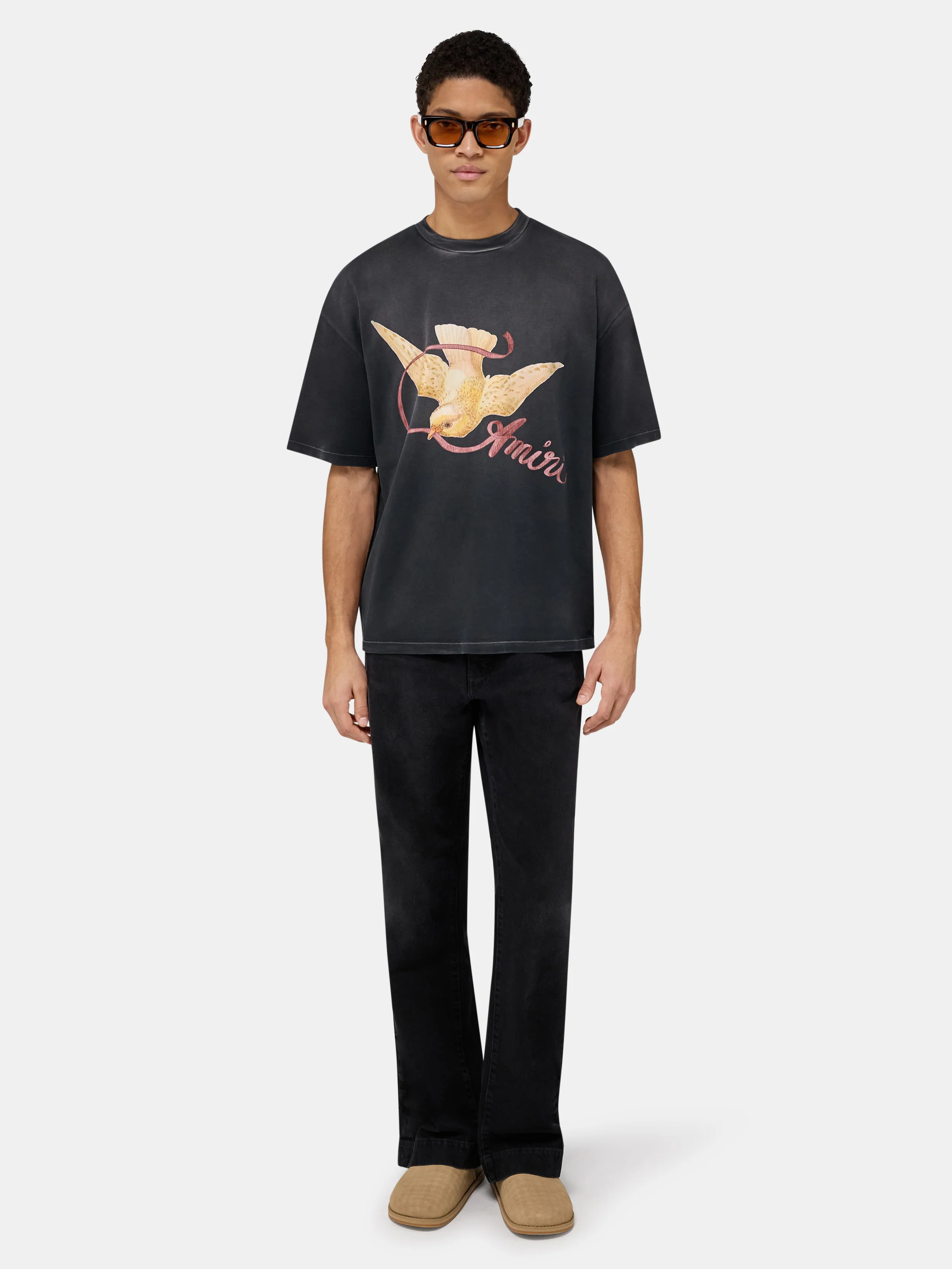 AMIRI RIBBON OVERSIZED TEE - Black
