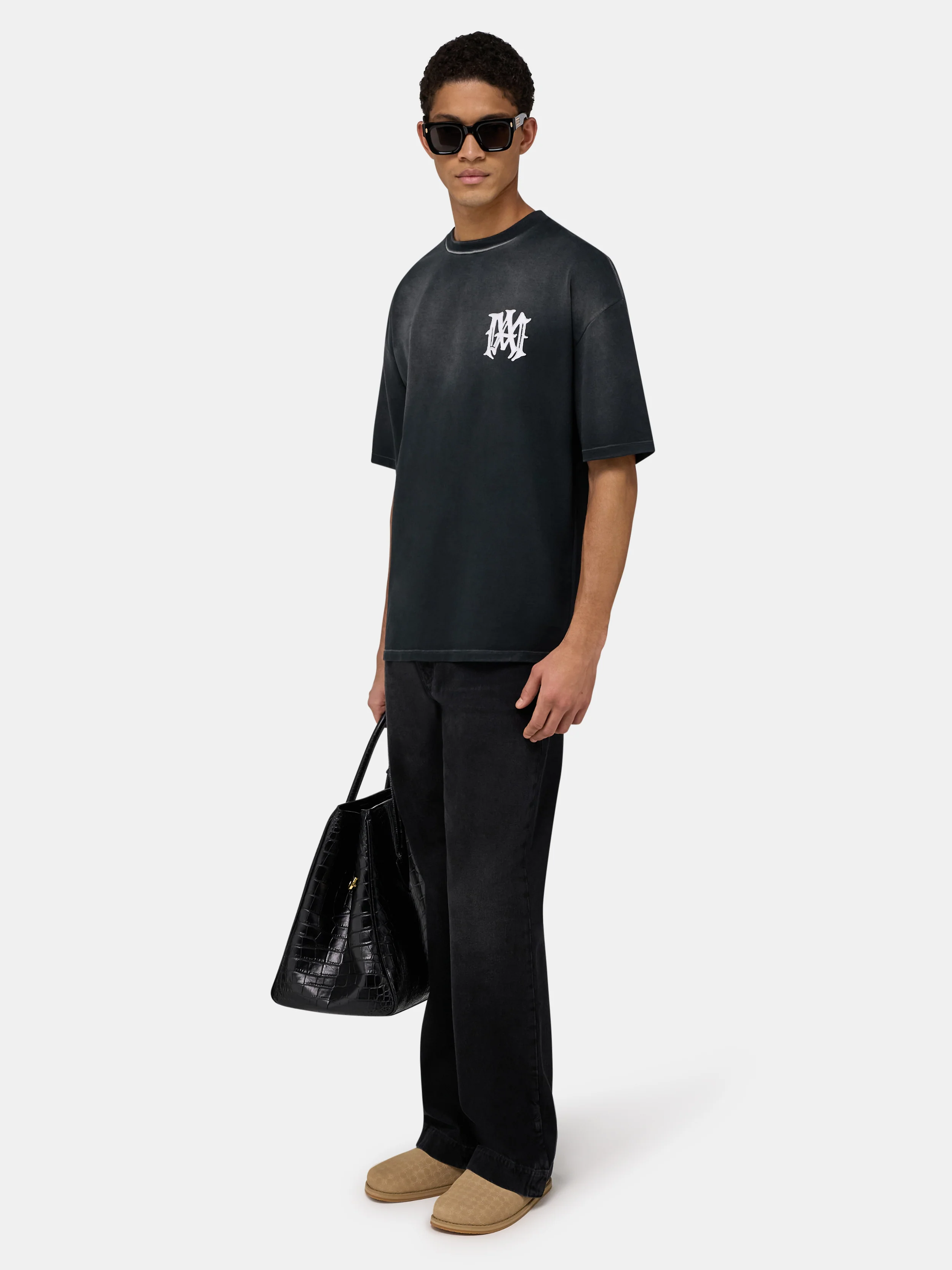 AMIRI HOLLYWOOD OVERSIZED TEE - Black