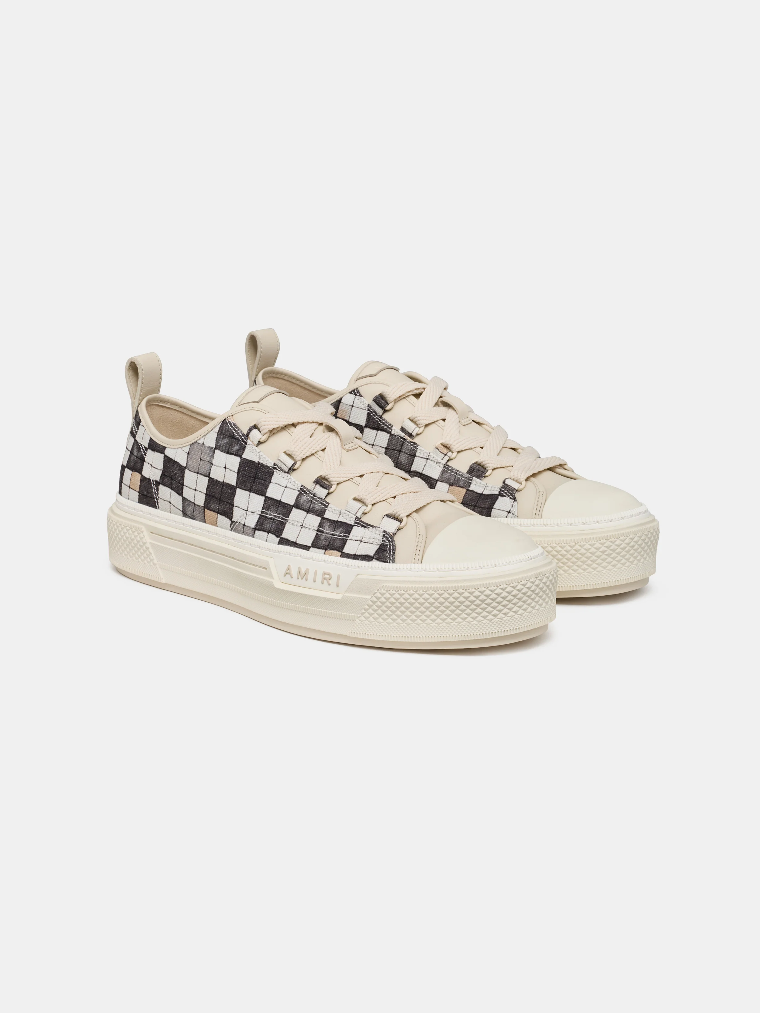 CHECKERED COURT LOW - Black