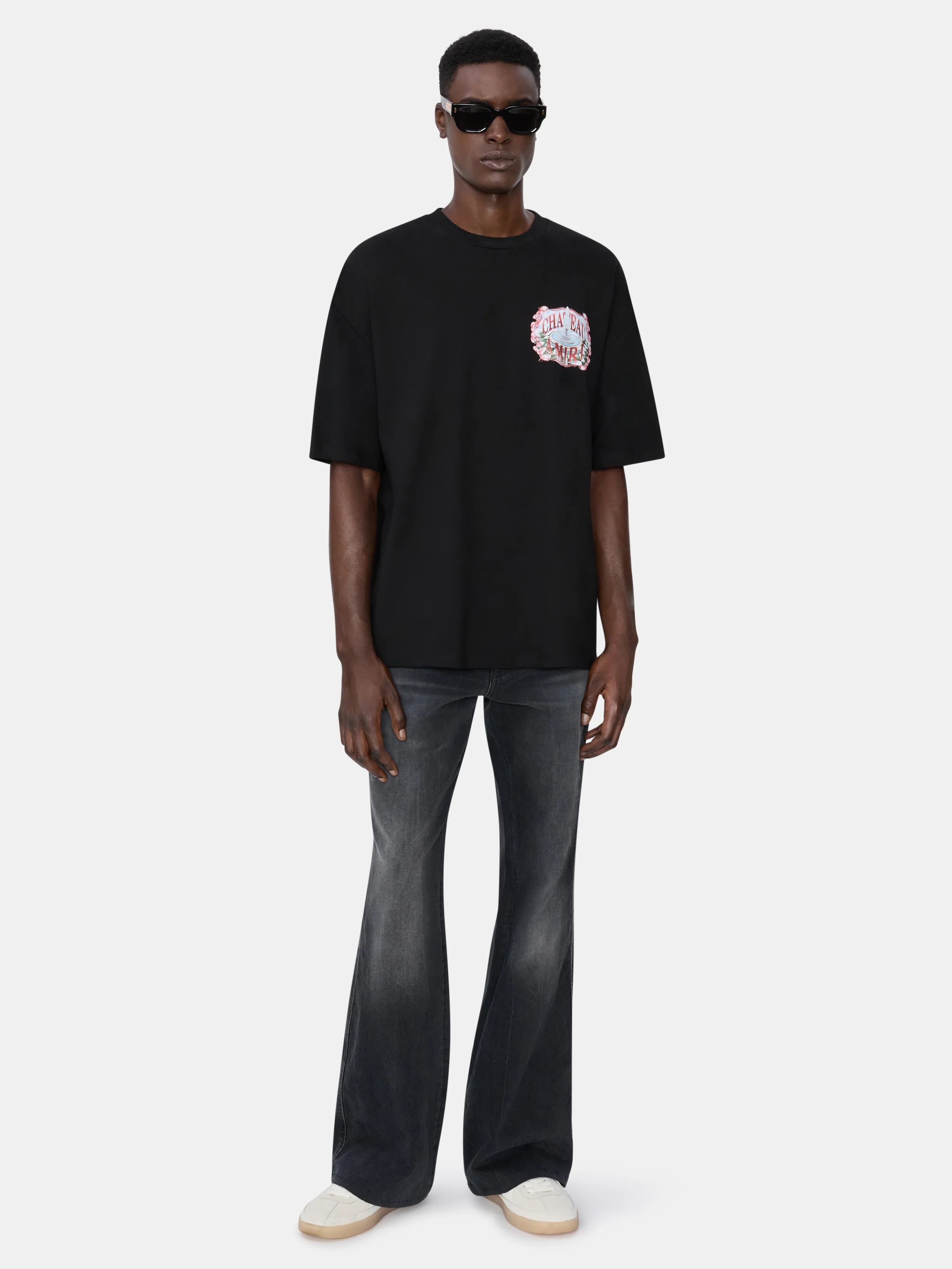 CHATEAU SKETCH OVERSIZED TEE - Black