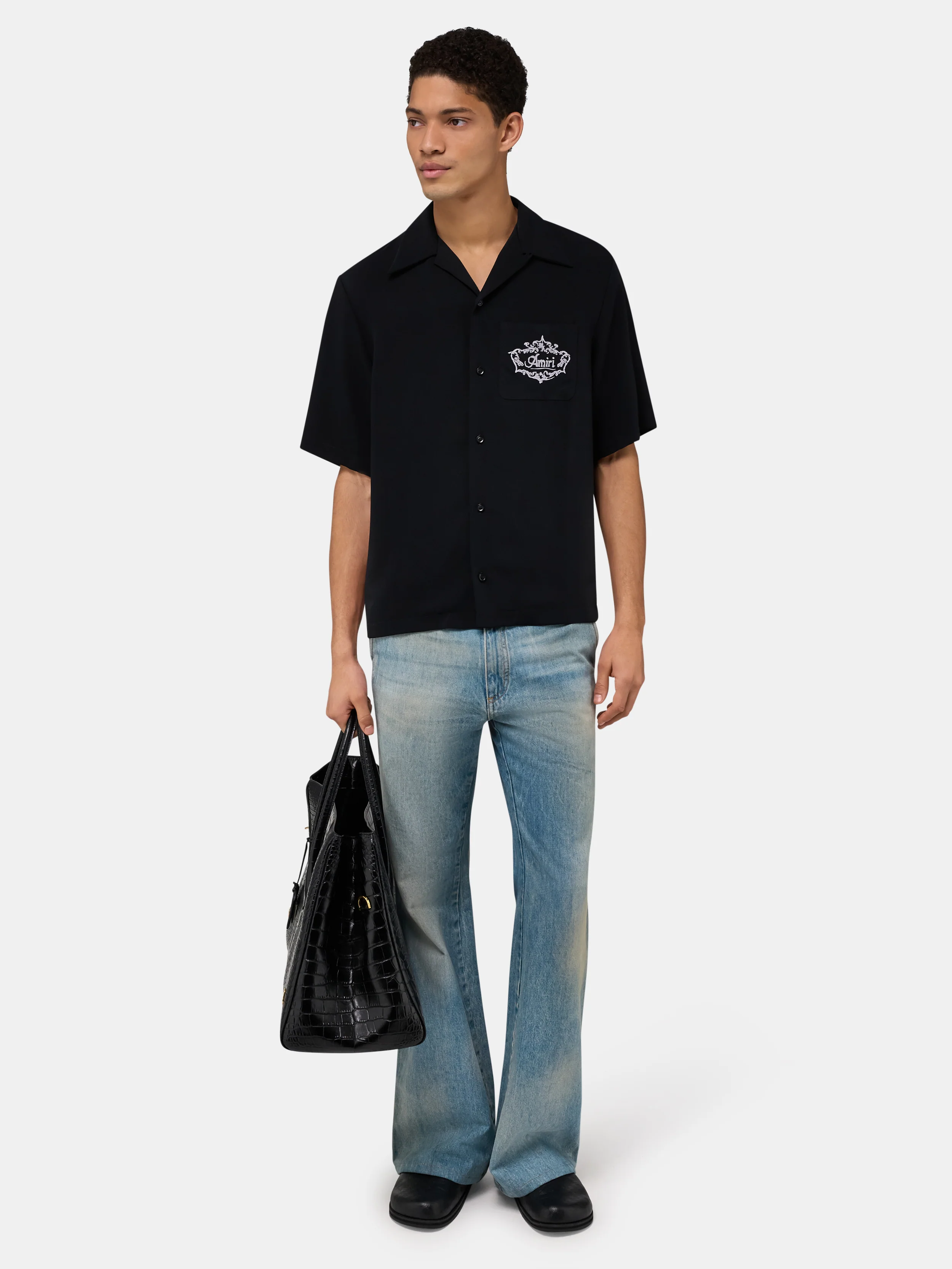 CHATEAU CREST CAMP SHIRT - Black