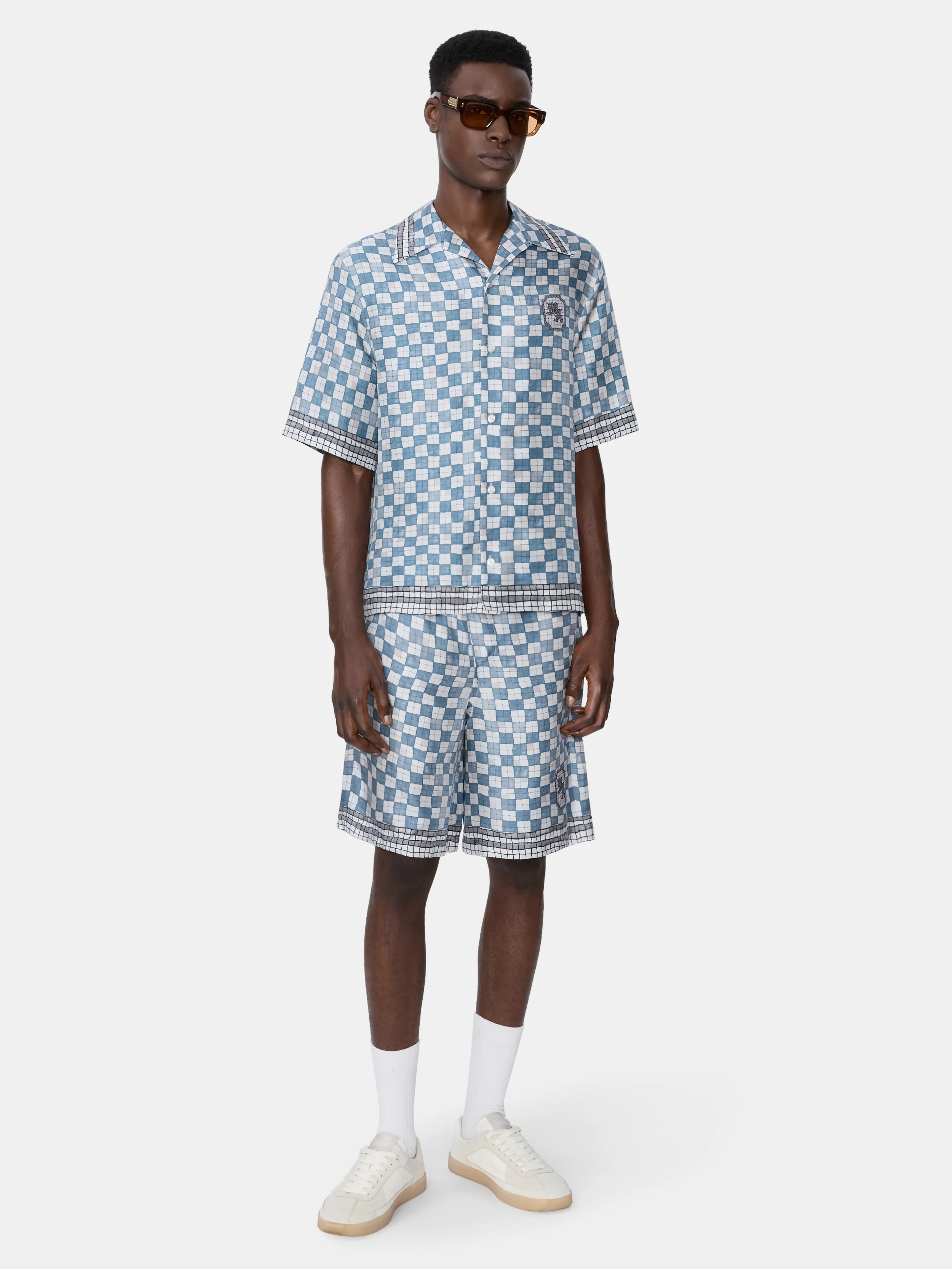 3511-ma-checkered-short-steel-2.webp MA CHECKERED SHORT - Steel