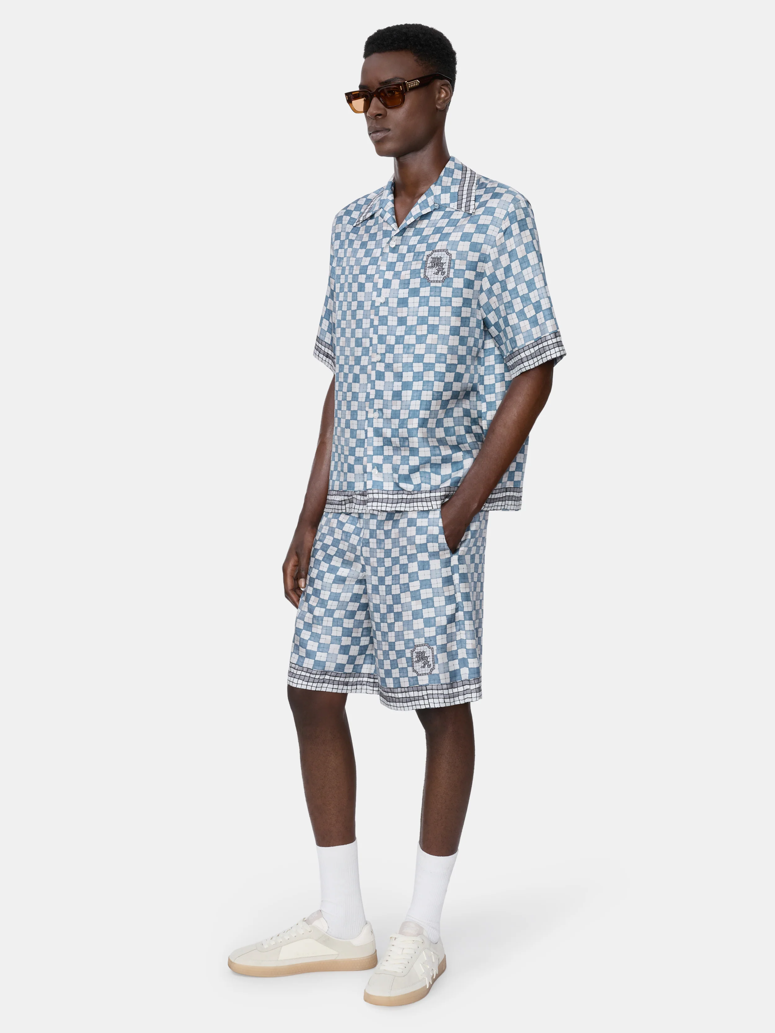 3511-ma-checkered-short-steel-3.webp MA CHECKERED SHORT - Steel