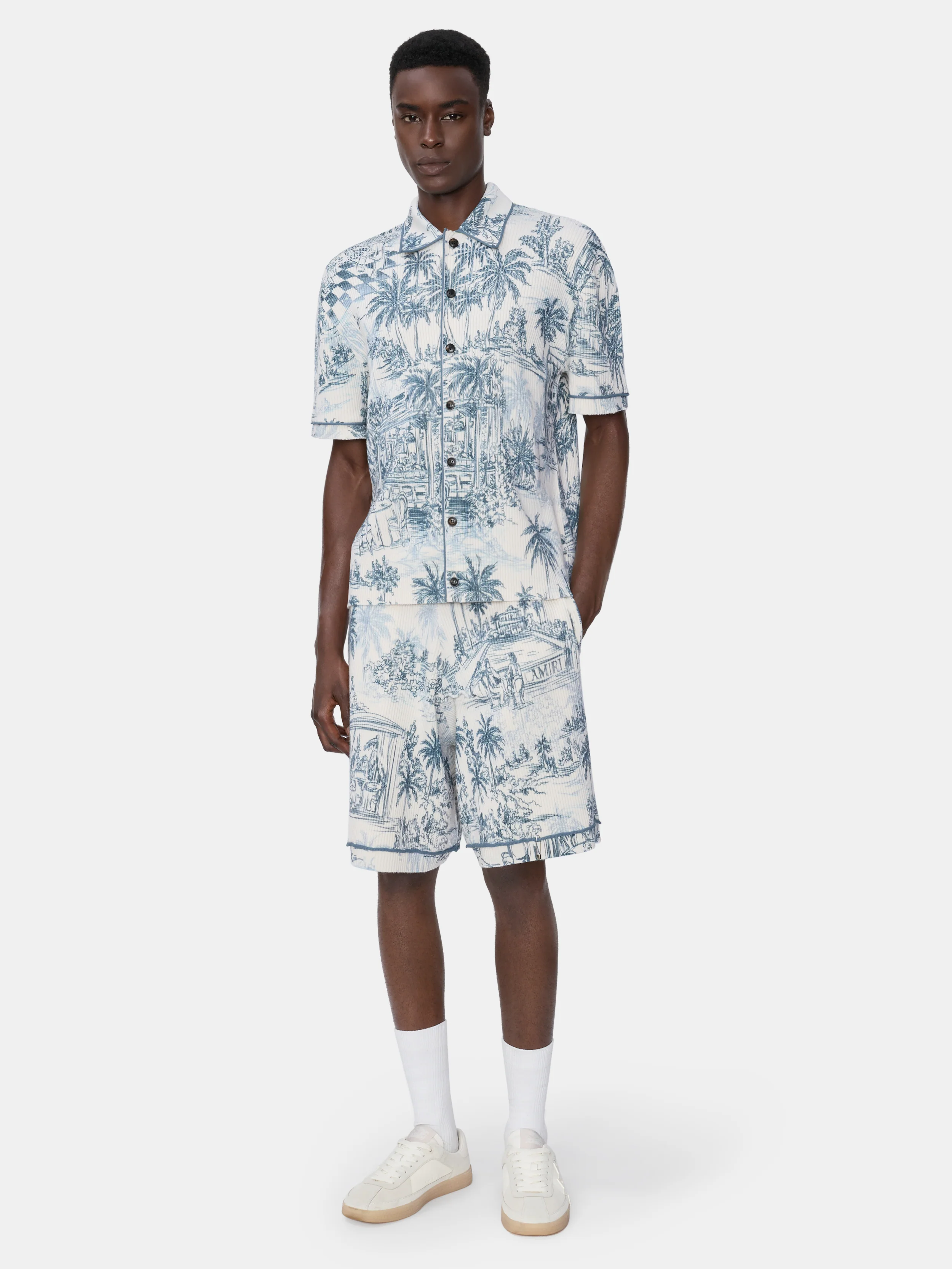 CHATEAU PALMS CAMP SHIRT - Alabaster