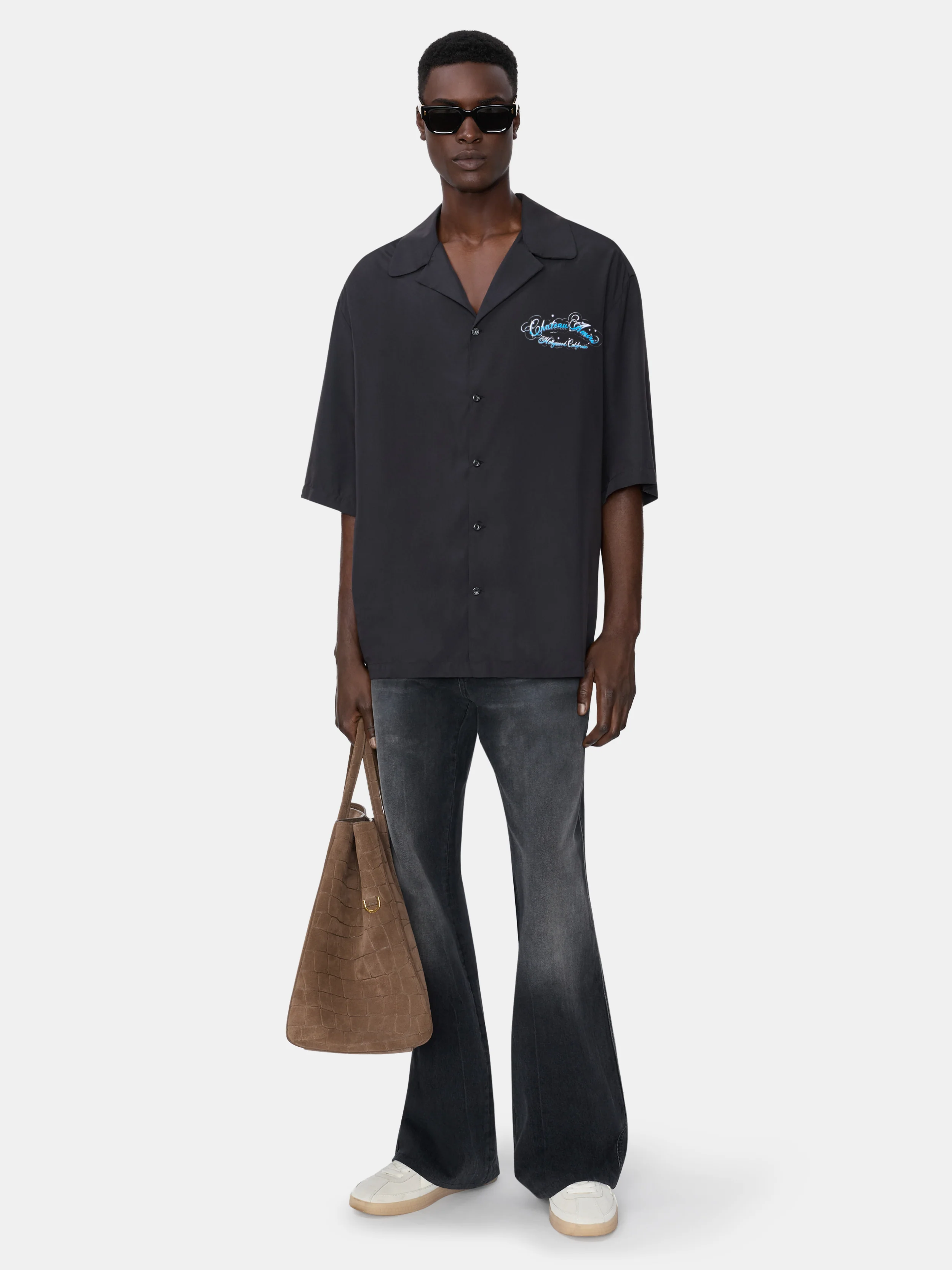 3604-chateau-script-camp-shirt-black-2.webp CHATEAU SCRIPT CAMP SHIRT - Black