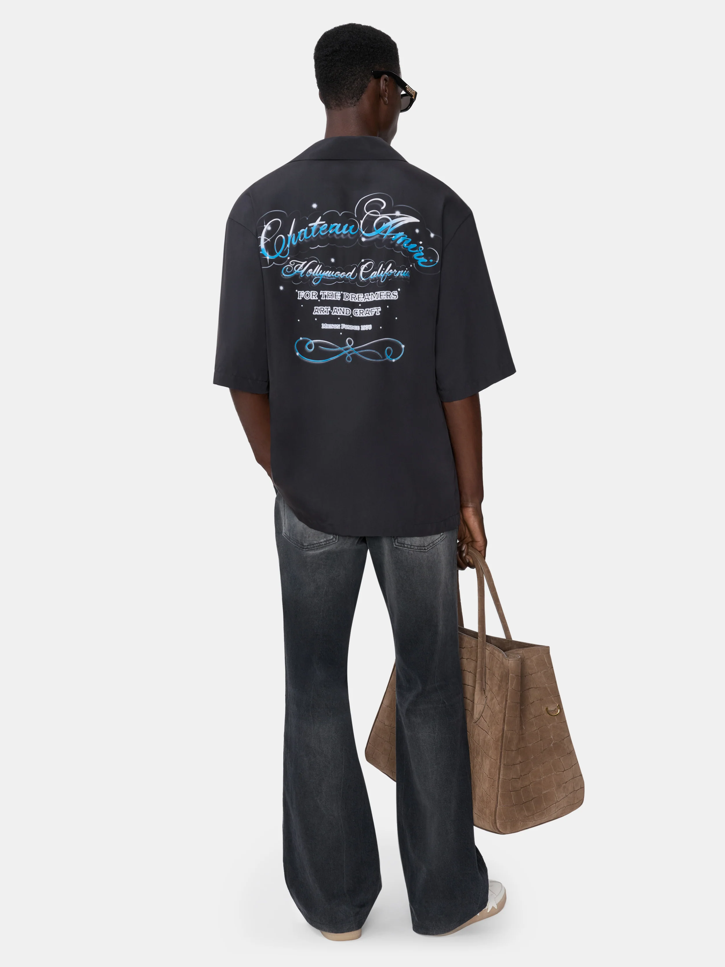 3604-chateau-script-camp-shirt-black-4.webp CHATEAU SCRIPT CAMP SHIRT - Black