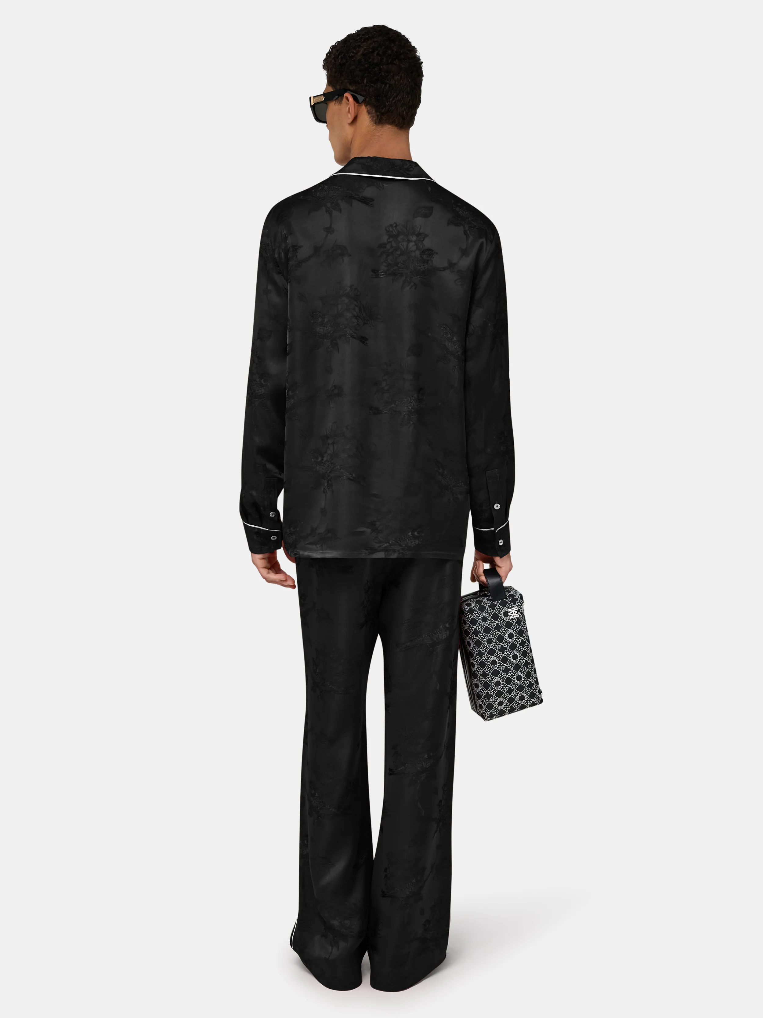 FLORAL JACQUARD PULL ON PANT
- Black