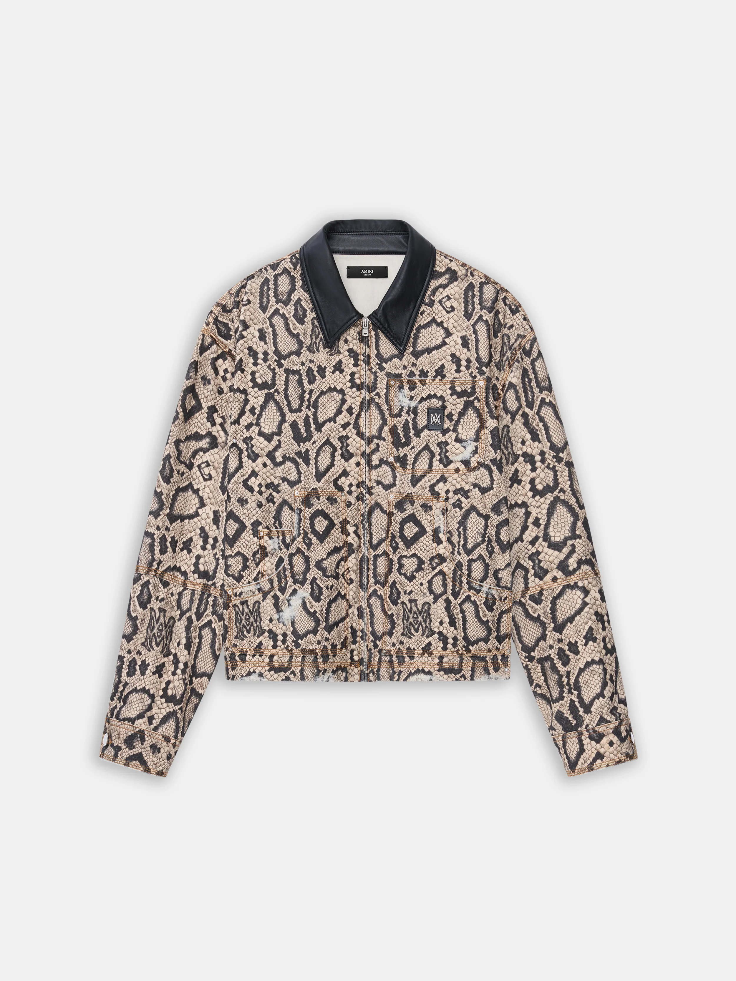 SNAKE DENIM WORK JACKET - Sand